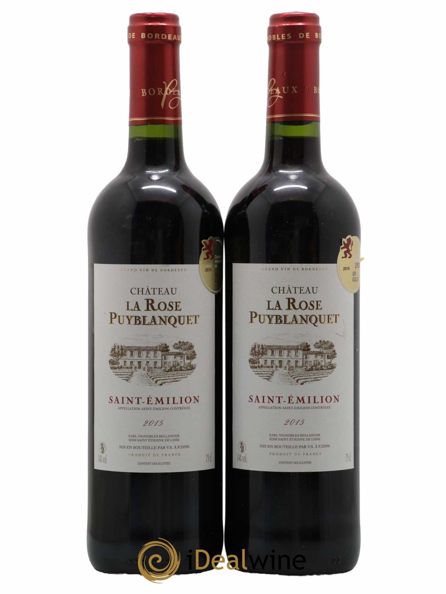 Saint-Émilion Château La Rose Puyblanquet 2015 - Lot de 2 bouteilles - 0
