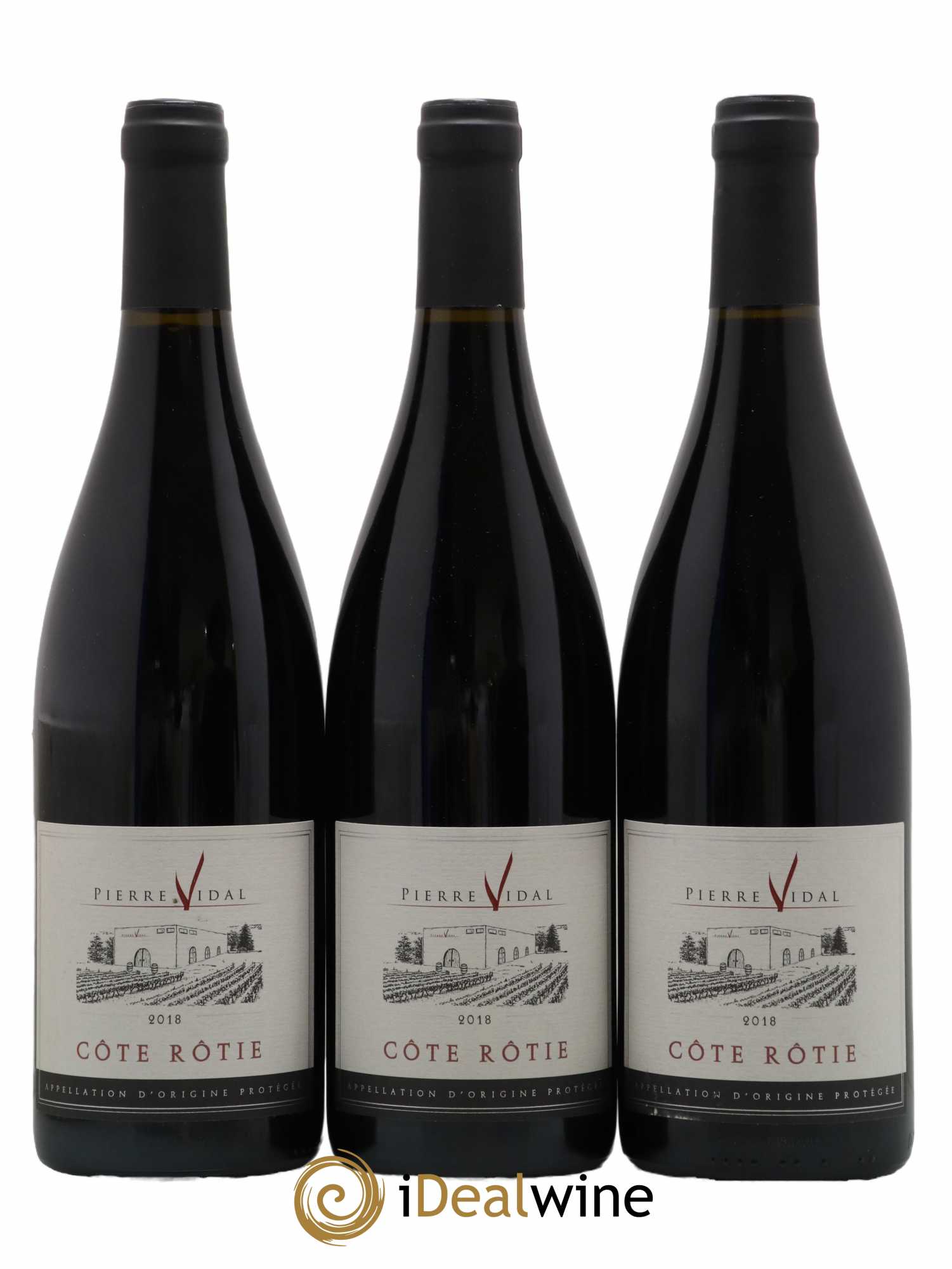 Côte-Rôtie Pierre Vidal 2018 - Lot de 3 bouteilles - 0