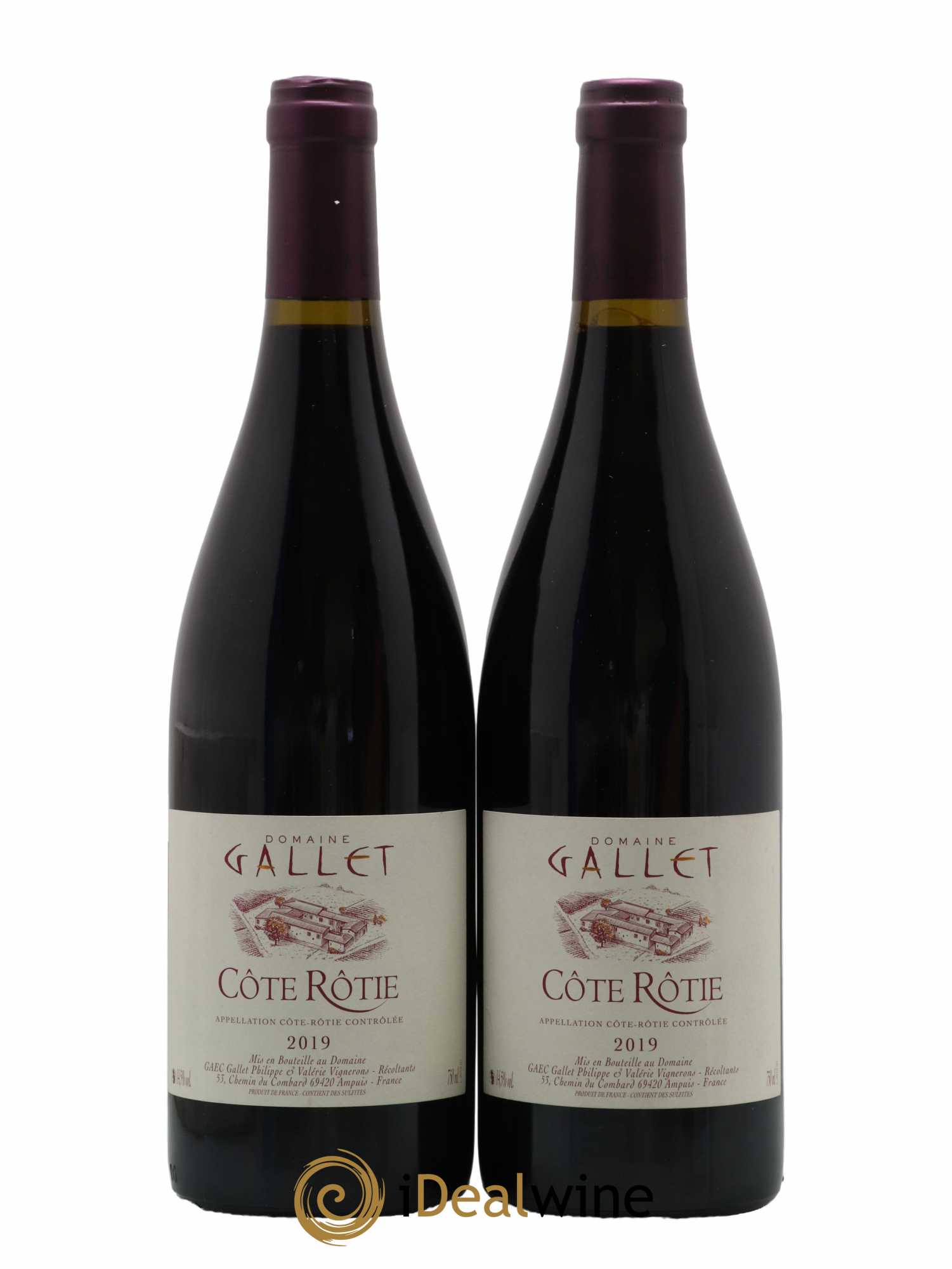 Côte-Rôtie Domaine Gallet 2019 - Lot de 2 bouteilles - 0