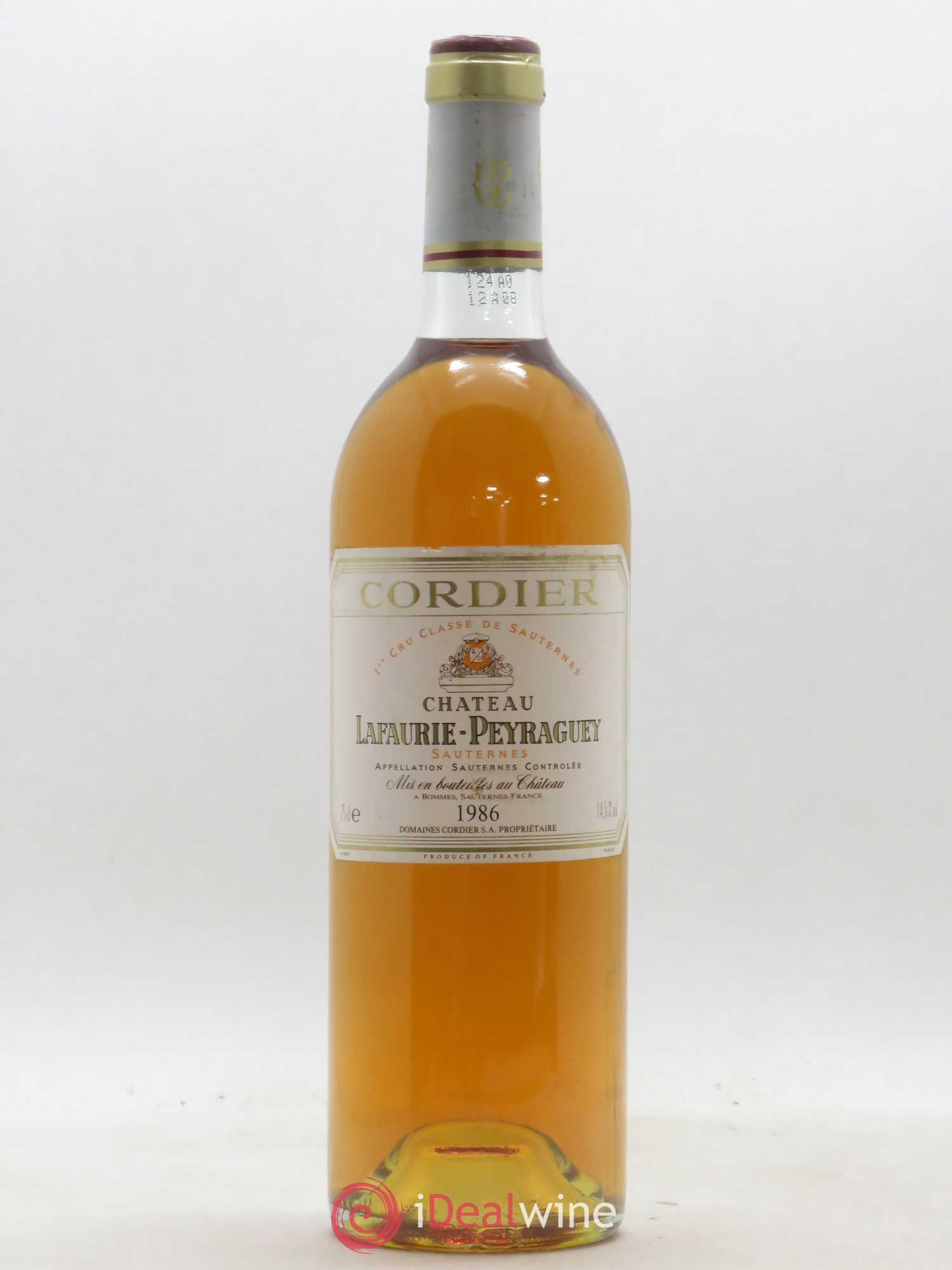 Château Lafaurie-Peyraguey 1er Grand Cru Classé 1986 - Lotto di 1 bottiglia - 0