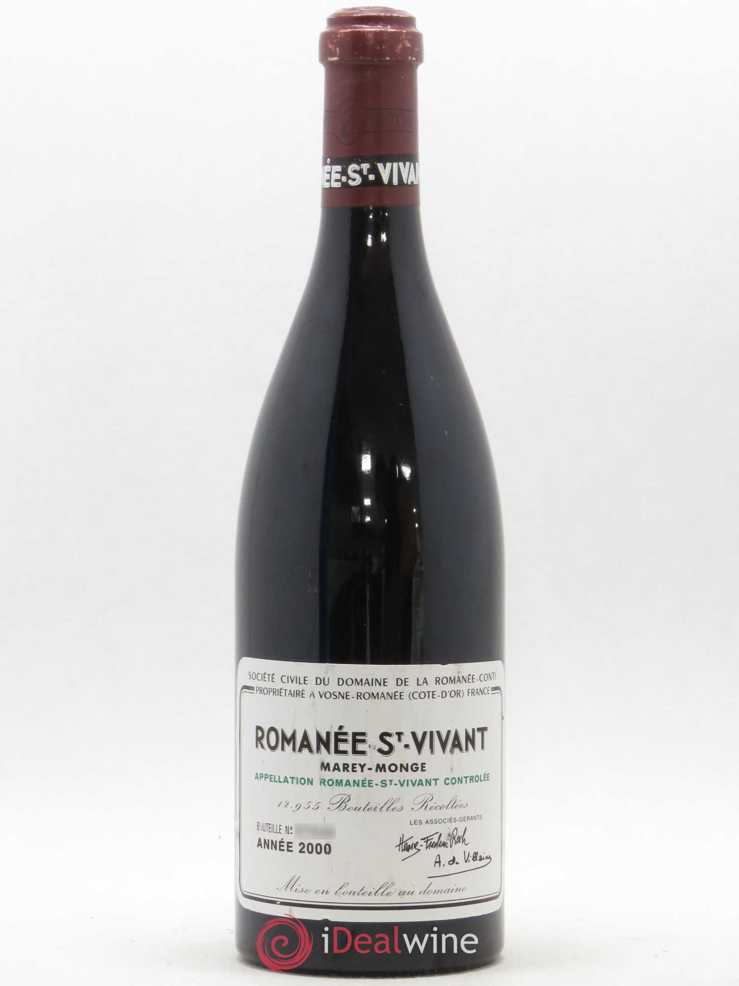 Romanée-Saint-Vivant Grand Cru Domaine de la Romanée-Conti 2000 - Lot de 1 bouteille - 0