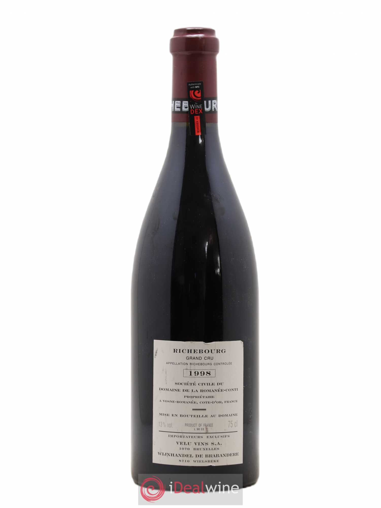 Richebourg Grand Cru Domaine de la Romanée-Conti 1998 - Lot de 1 bouteille - 1