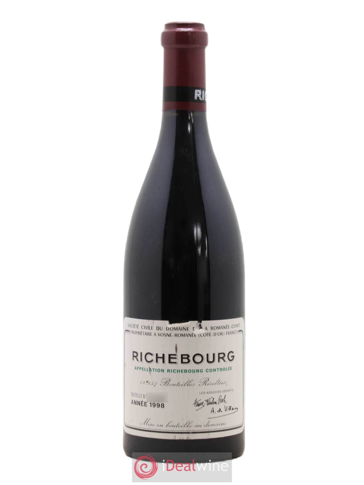 Richebourg Grand Cru Domaine de la Romanée-Conti 1998 - Lot de 1 bouteille - 0