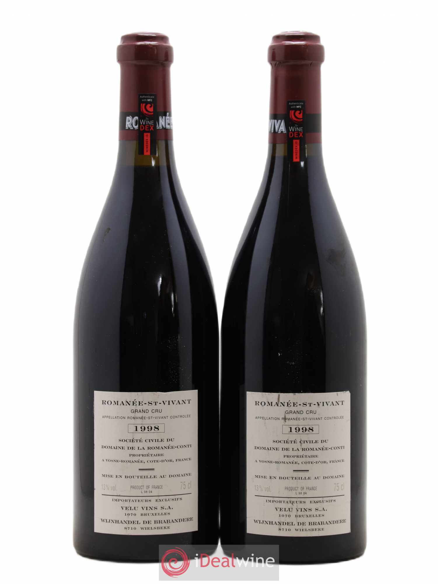 Romanée-Saint-Vivant Grand Cru Domaine de la Romanée-Conti 1998 - Lot de 2 bouteilles - 1