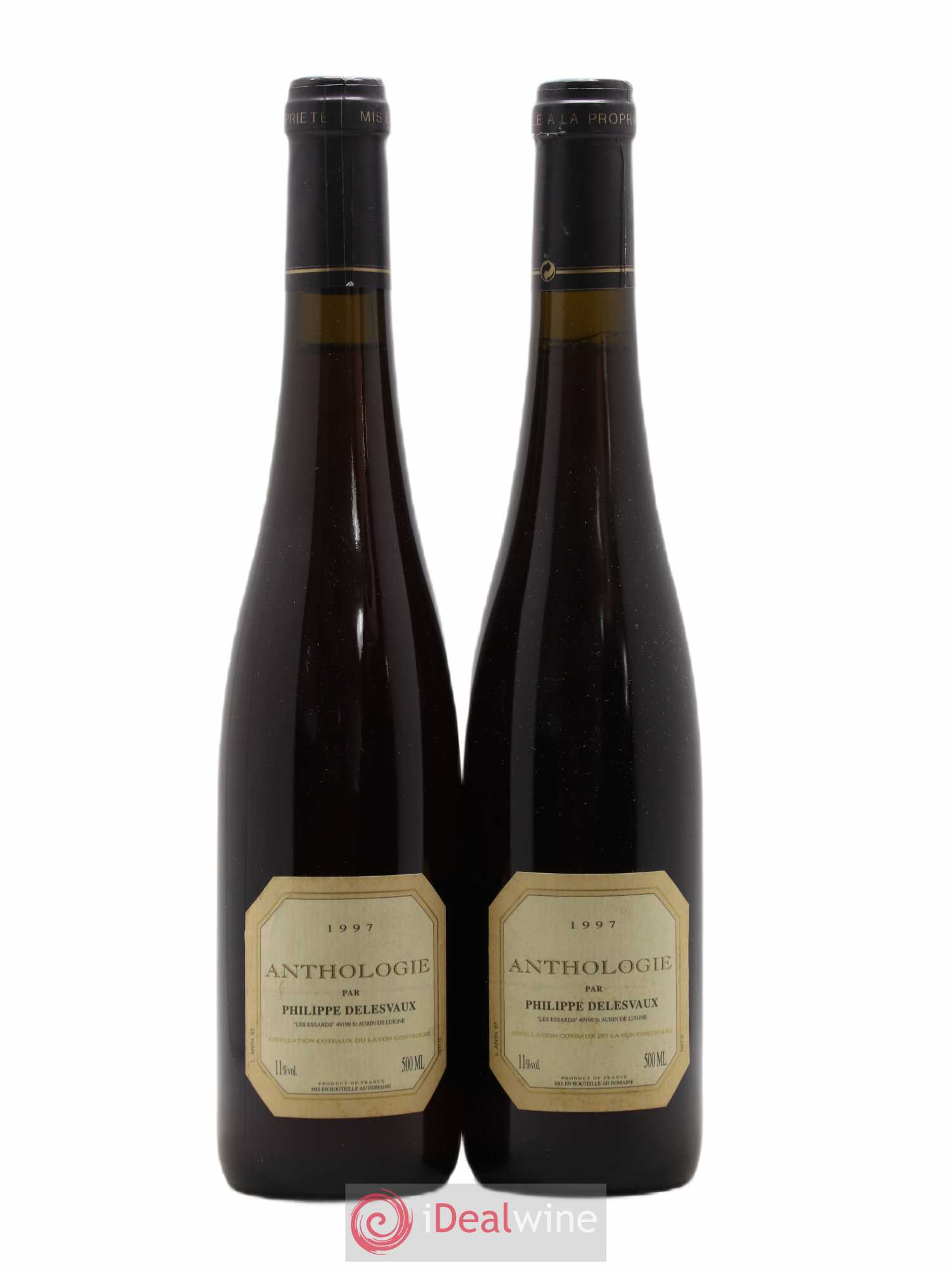 Coteaux du Layon Cuvée Anthologie Delesvaux 50cl 1997 - Lotto di 2 bottiglie - 0