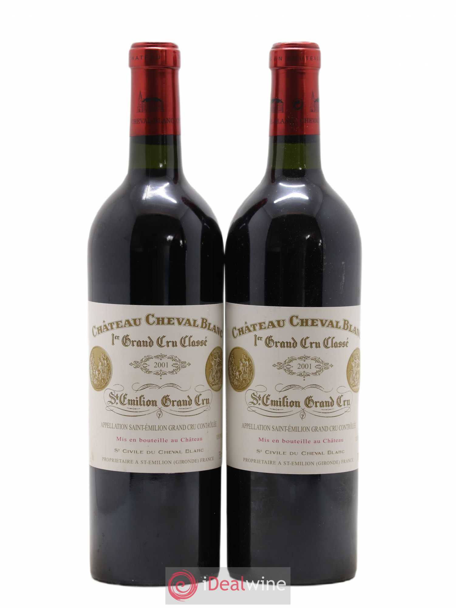 Château Cheval Blanc 1er Grand Cru Classé A 2001 - Lot de 2 bouteilles - 0