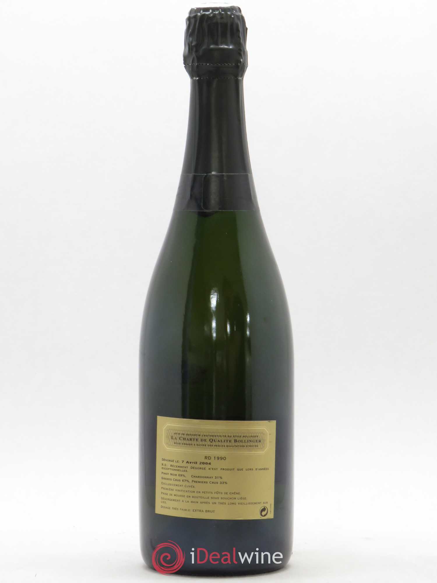 R.D. Extra-Brut Bollinger 1990 - Lot de 1 bouteille - 1