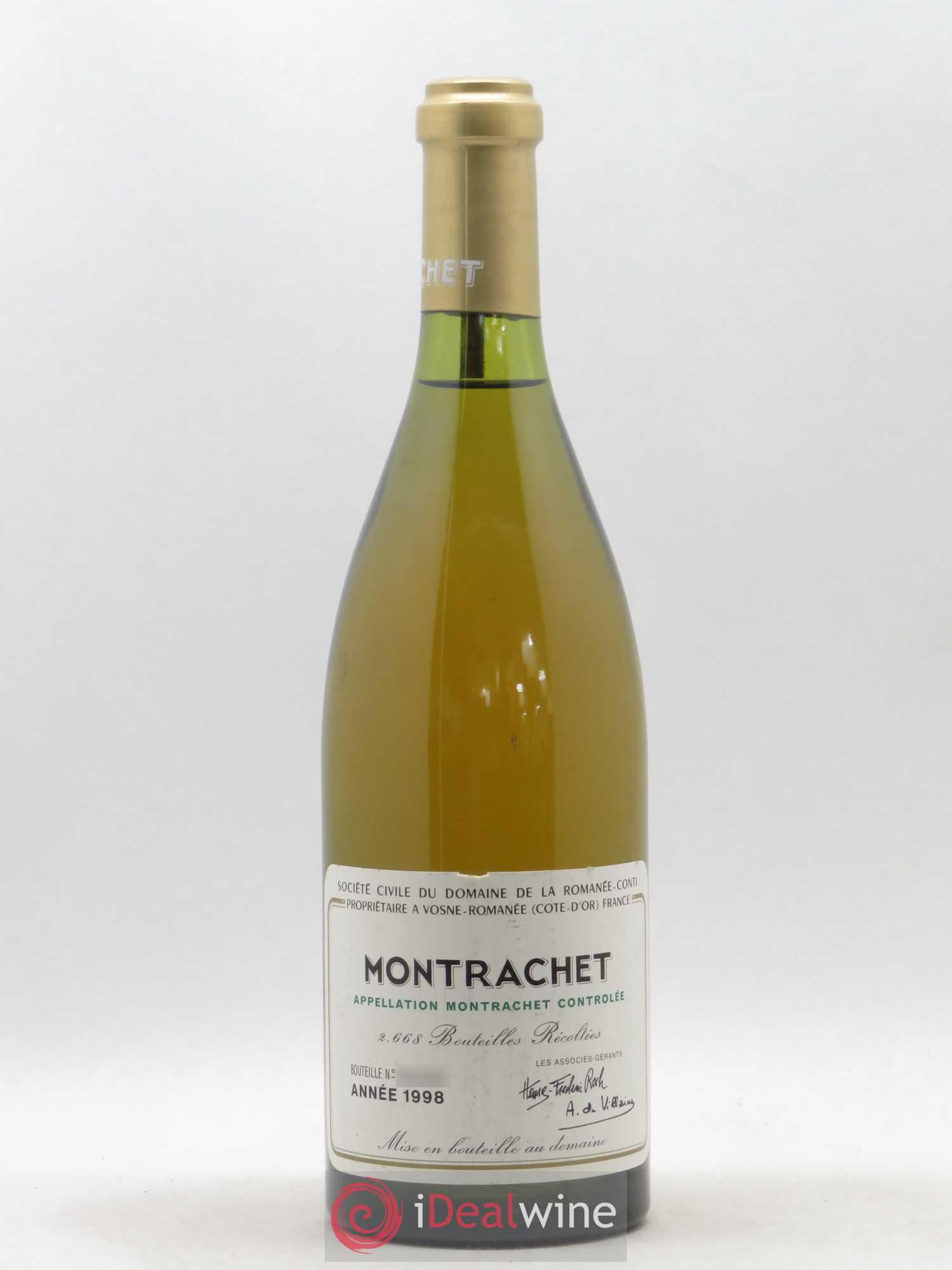 Montrachet Grand Cru Domaine de la Romanée-Conti 1998 - Lot de 1 bouteille - 0