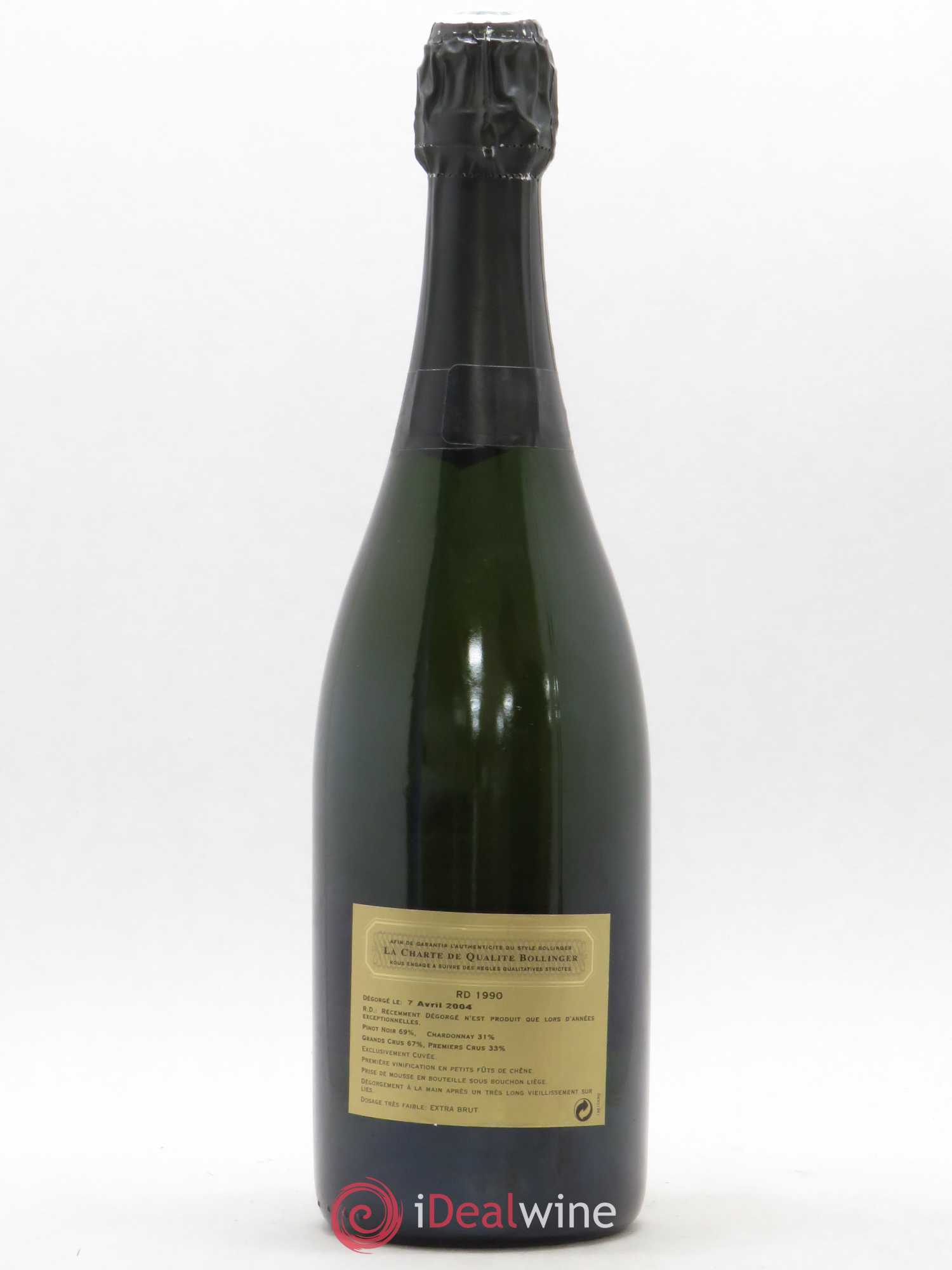 R.D. Extra-Brut Bollinger 1990 - Lot de 1 bouteille - 1