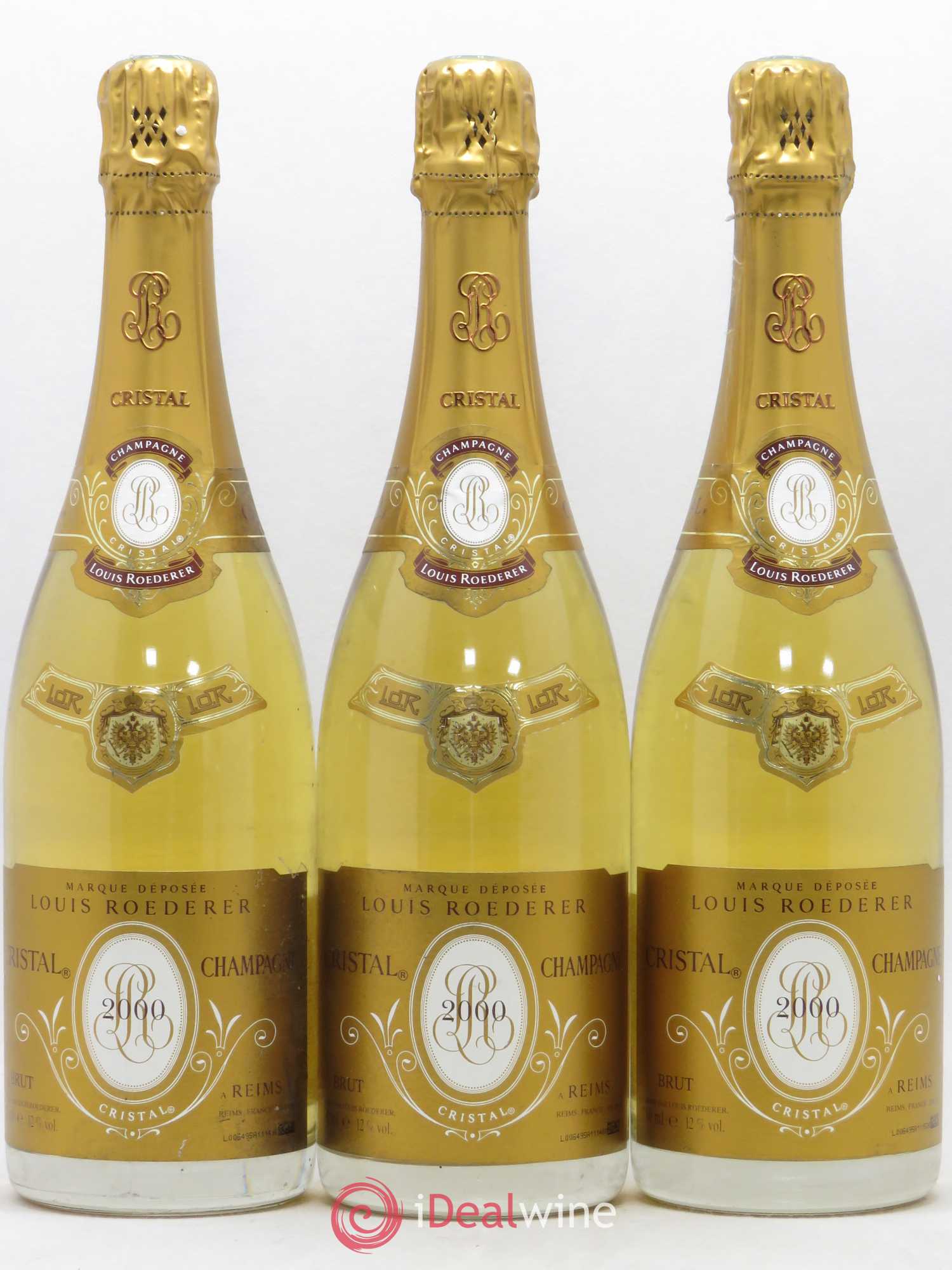 Cristal Louis Roederer 2000 - Lot de 3 bouteilles - 0