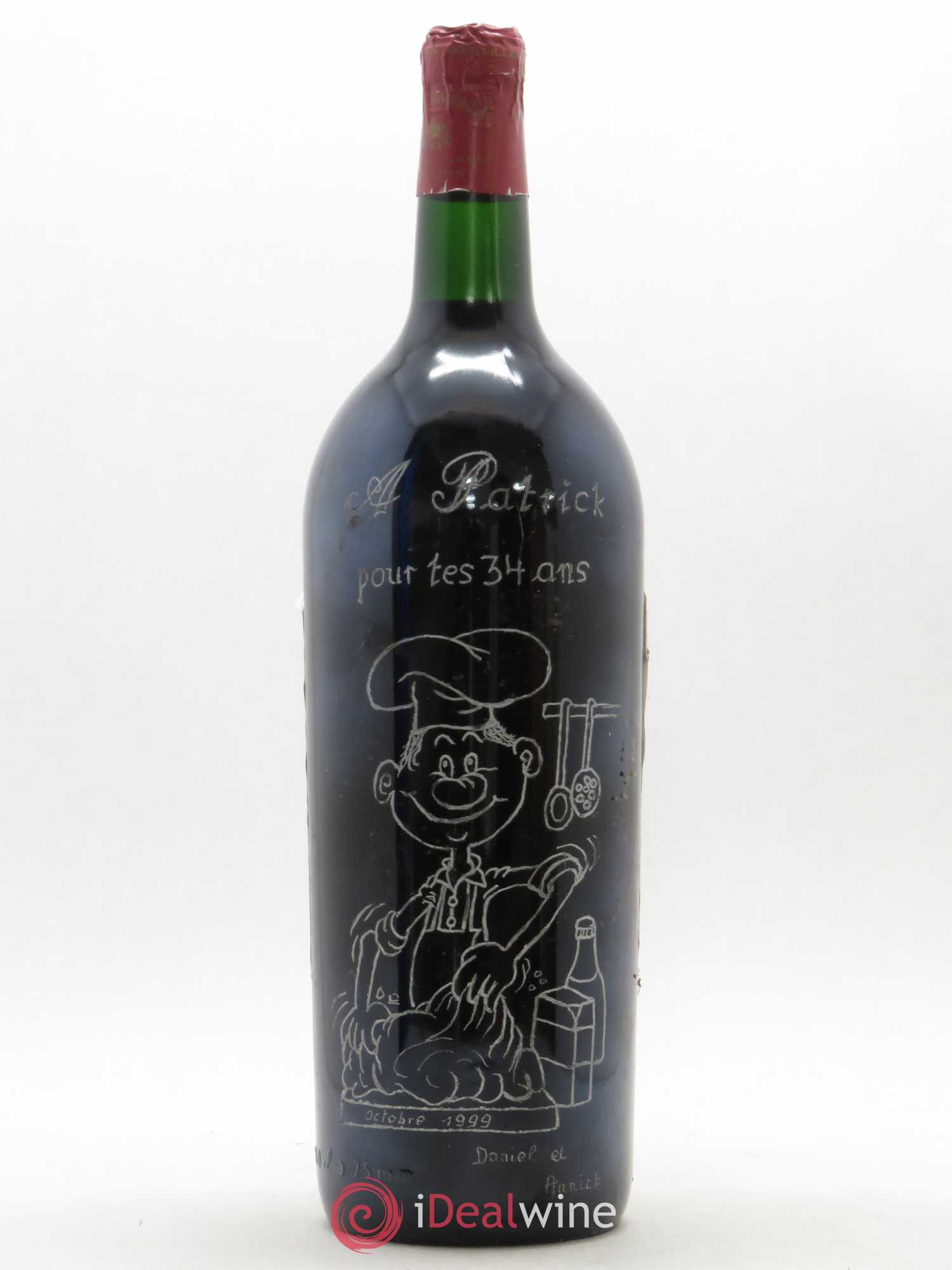 Château Yon Figeac Grand Cru Classé Gravure personnalisée au dos  1996 - Posten von 1 Magnum - 1