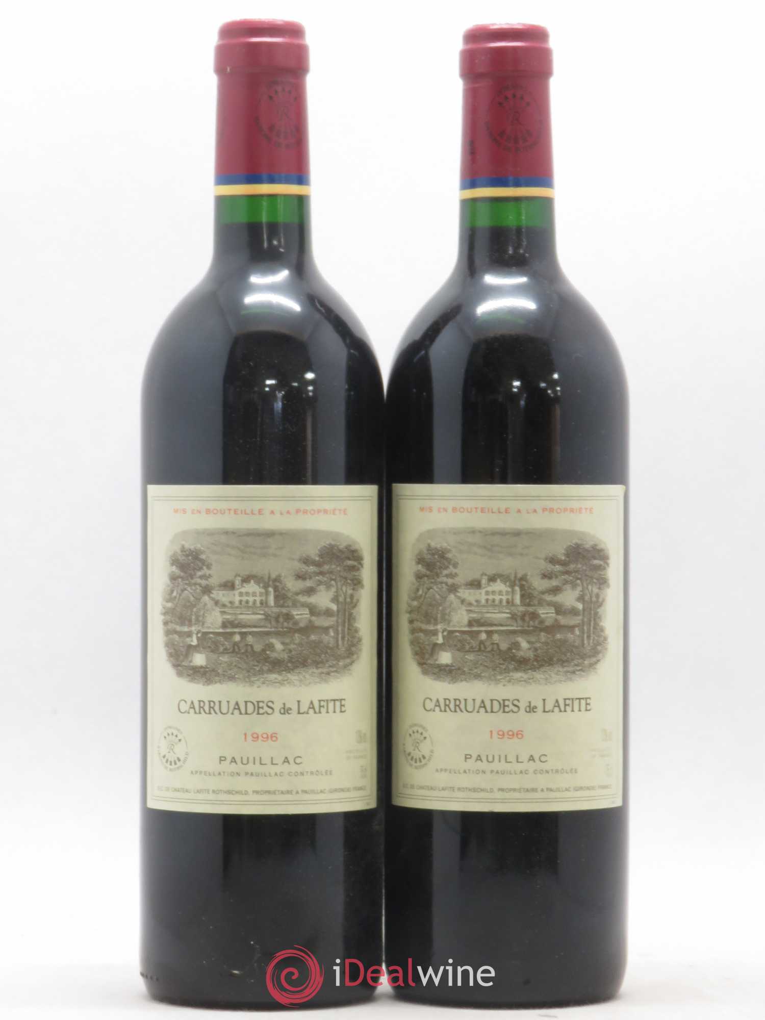Carruades de Lafite Rothschild Second Vin 1996 - Lot de 2 bouteilles - 0