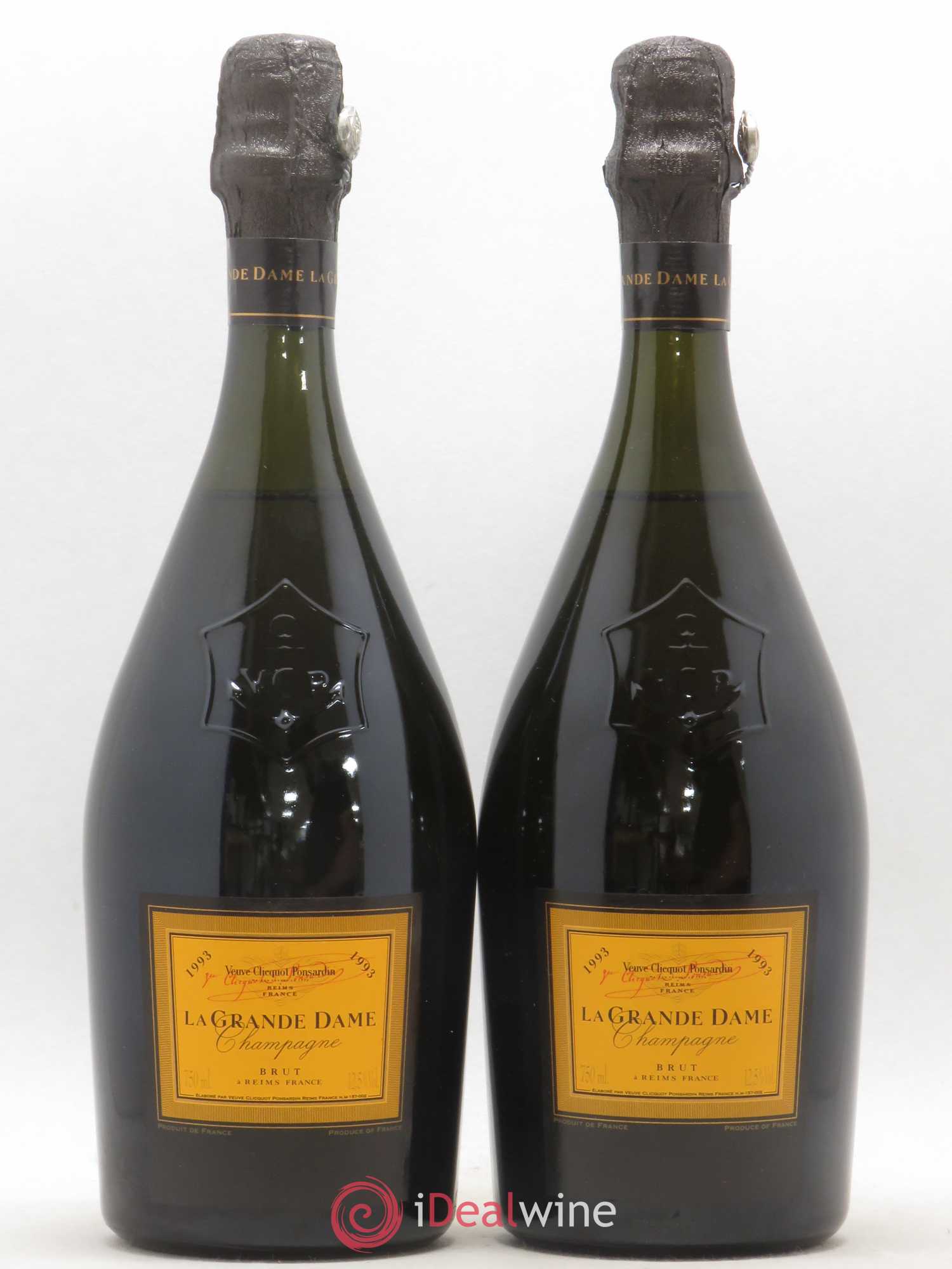 La Grande Dame Veuve Clicquot 1993 - Lot de 2 bouteilles - 0