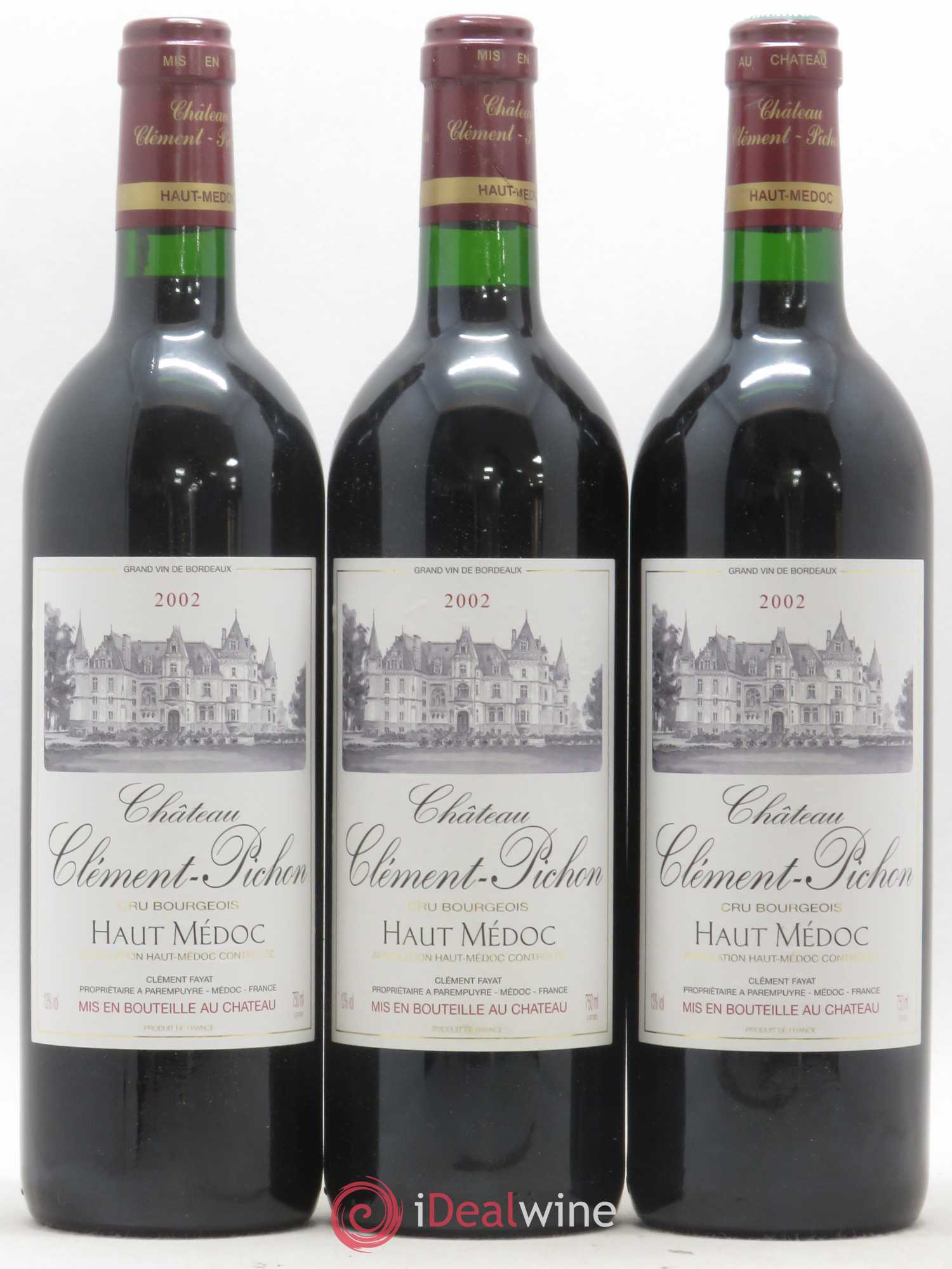 Château Clément-Pichon Cru Bourgeois 2002 - Lot de 12 bouteilles - 1