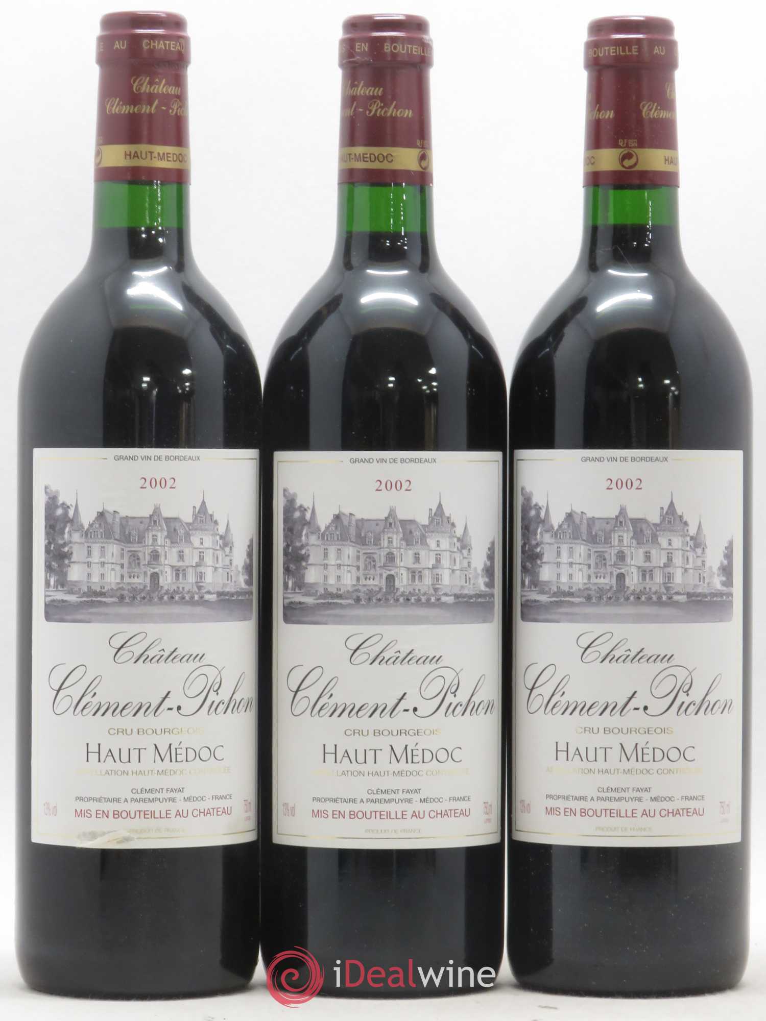 Château Clément-Pichon Cru Bourgeois 2002 - Lot de 12 bouteilles - 2