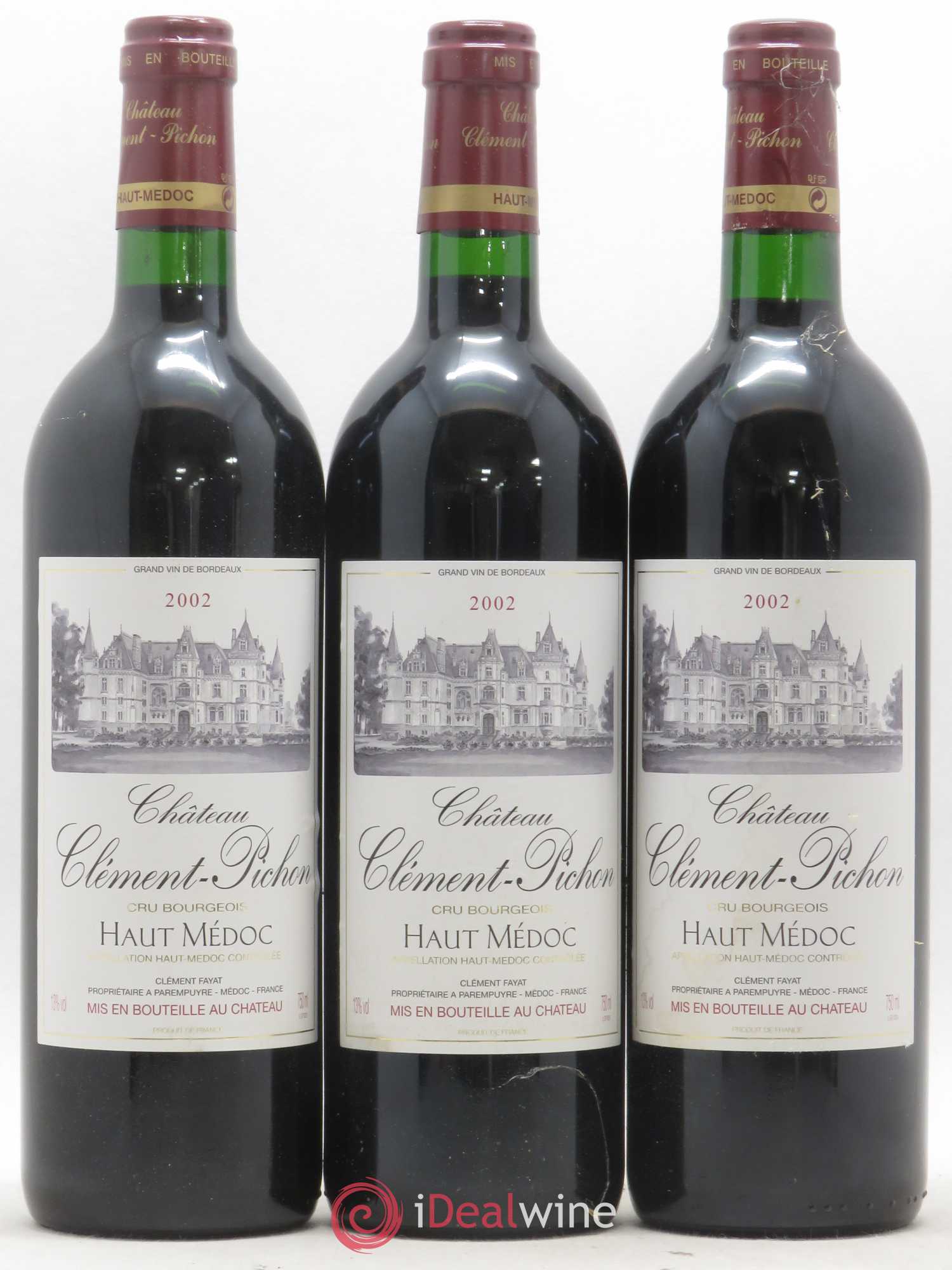 Château Clément-Pichon Cru Bourgeois 2002 - Lot de 12 bouteilles - 3