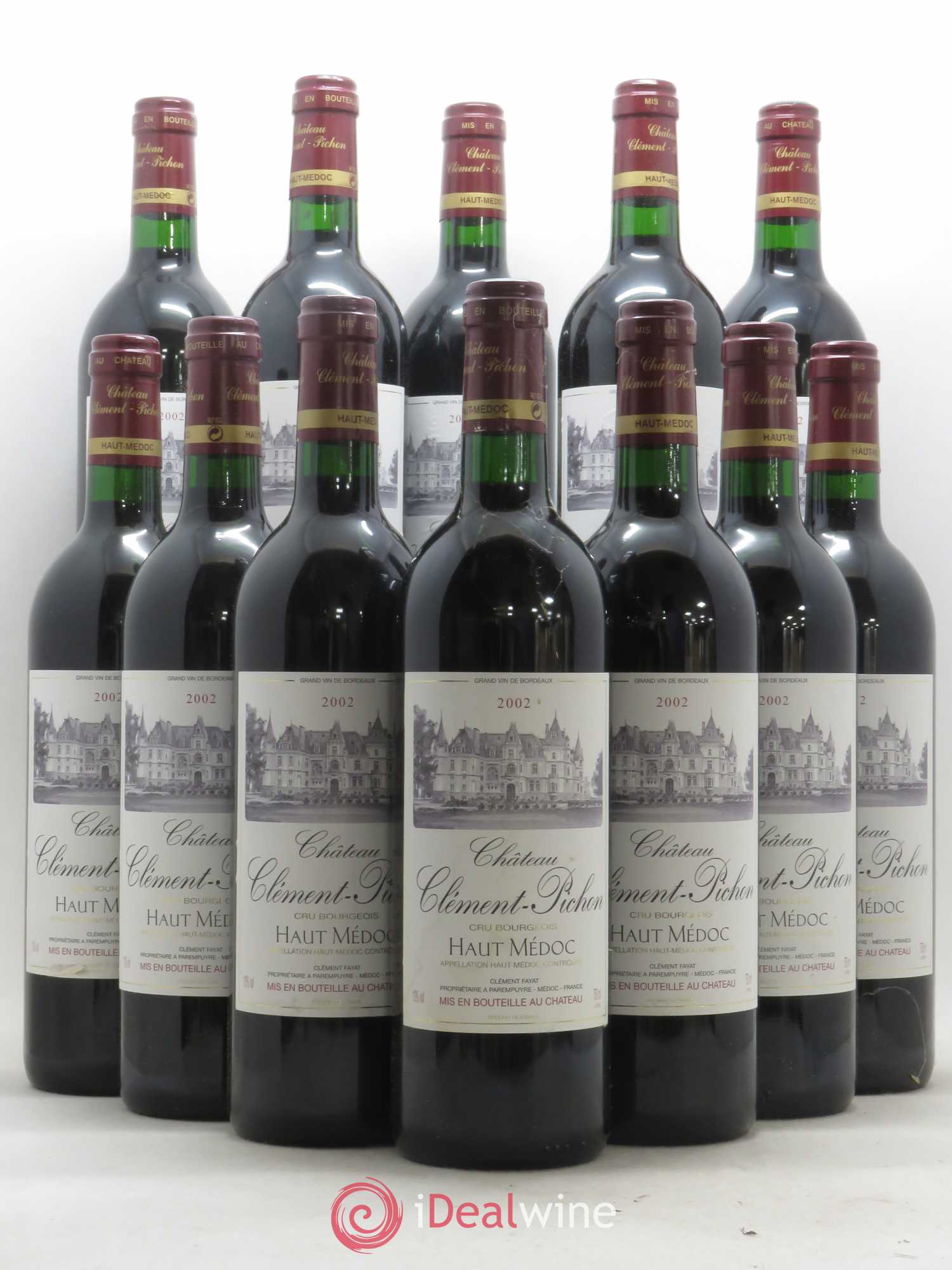 Château Clément-Pichon Cru Bourgeois 2002 - Lot de 12 bouteilles - 0