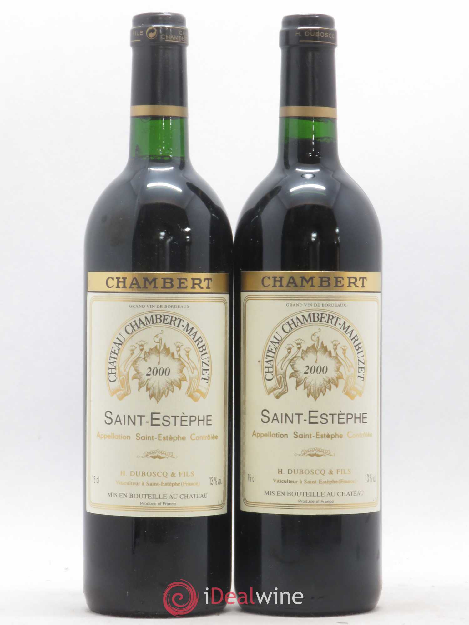 Château Chambert-Marbuzet Cru Bourgeois 2000 - Lot de 2 bouteilles - 0