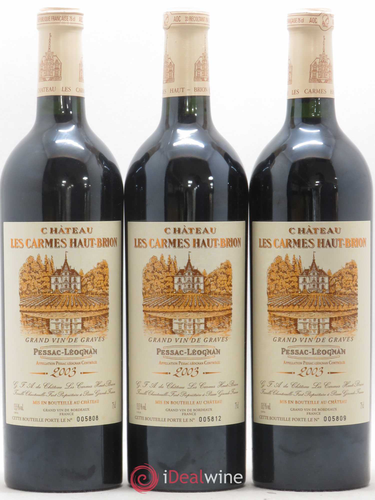 Château Les Carmes Haut-Brion 2003 - Lot de 12 bouteilles - 1