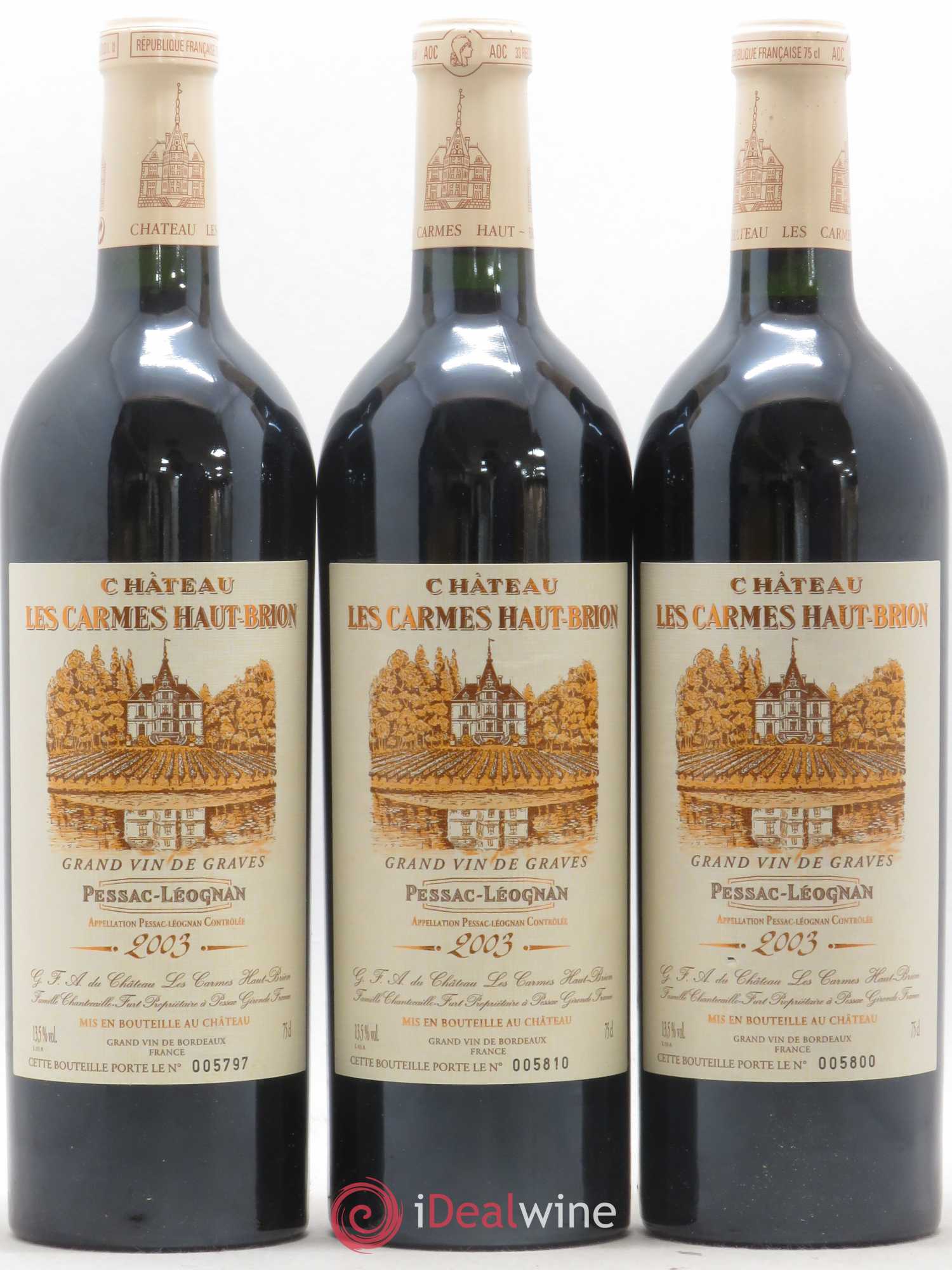 Château Les Carmes Haut-Brion 2003 - Lot de 12 bouteilles - 2