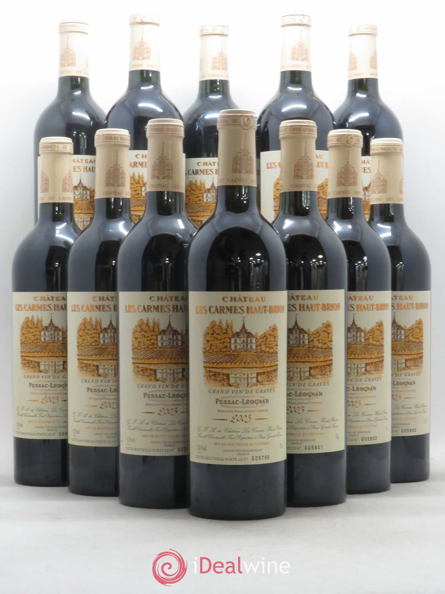 Château Les Carmes Haut-Brion 2003 - Lot de 12 bouteilles - 0