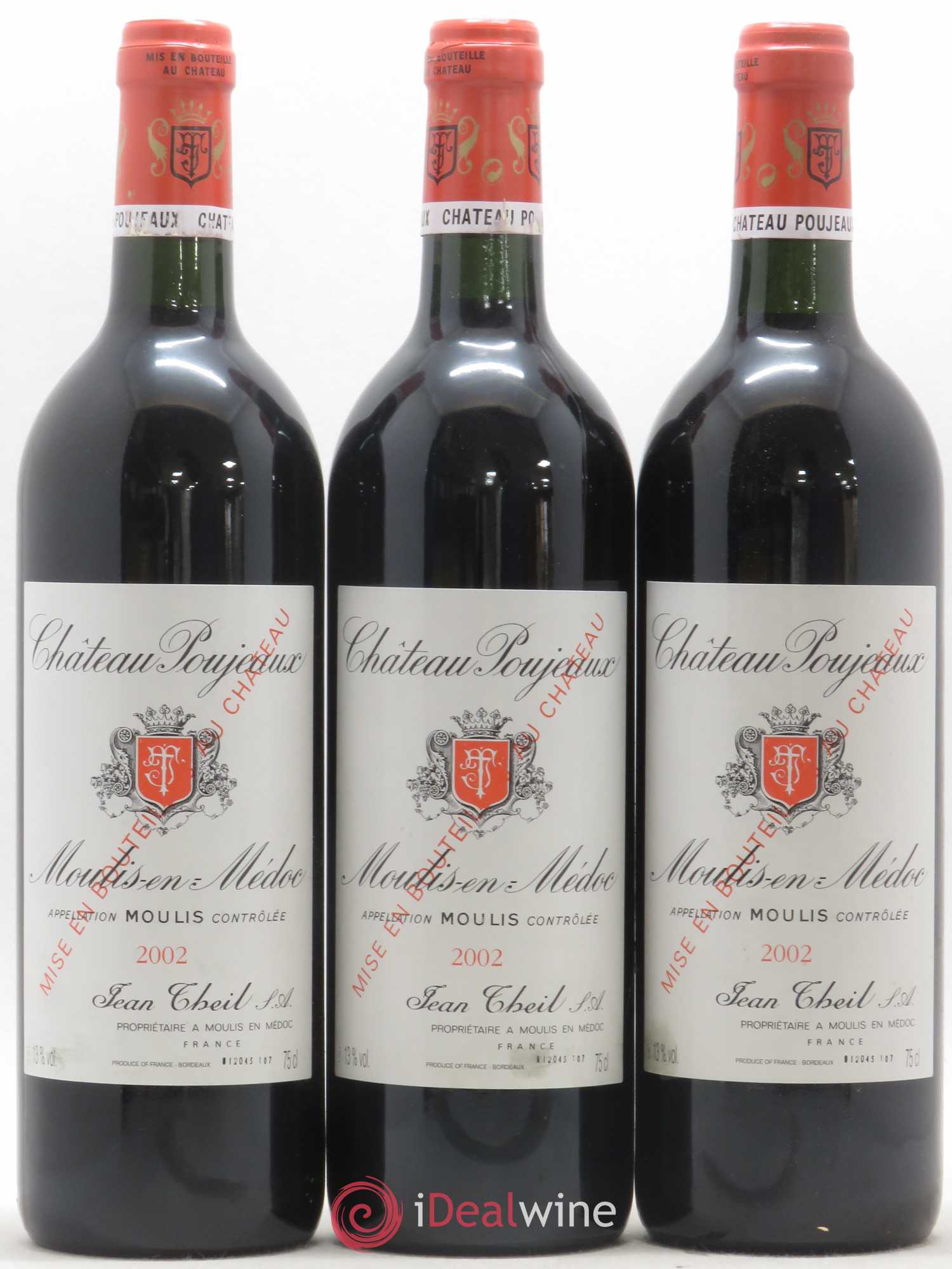Château Poujeaux 2002 - Lot de 12 bouteilles - 1
