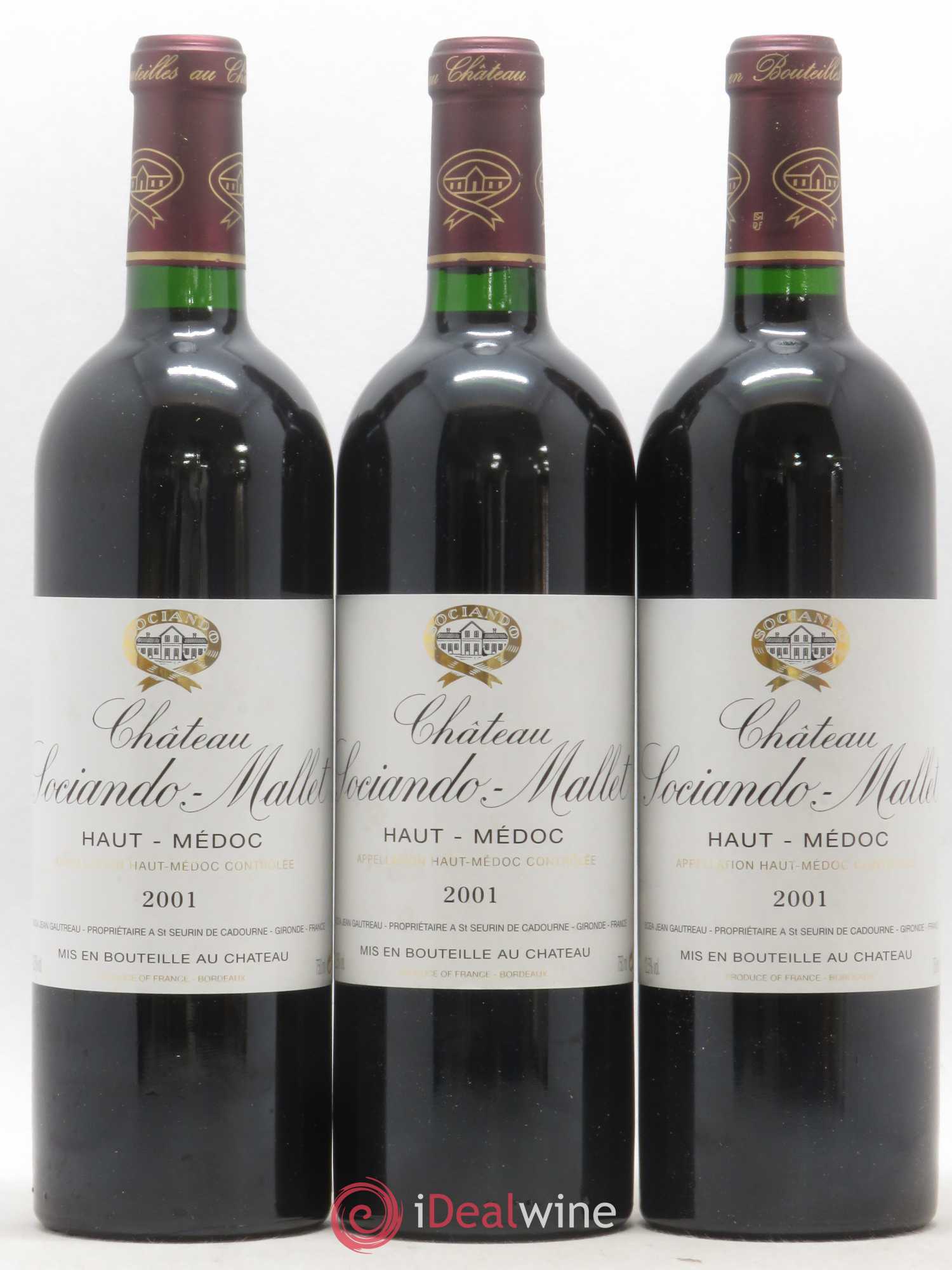Château Sociando Mallet 2001 - Lot de 12 bouteilles - 3