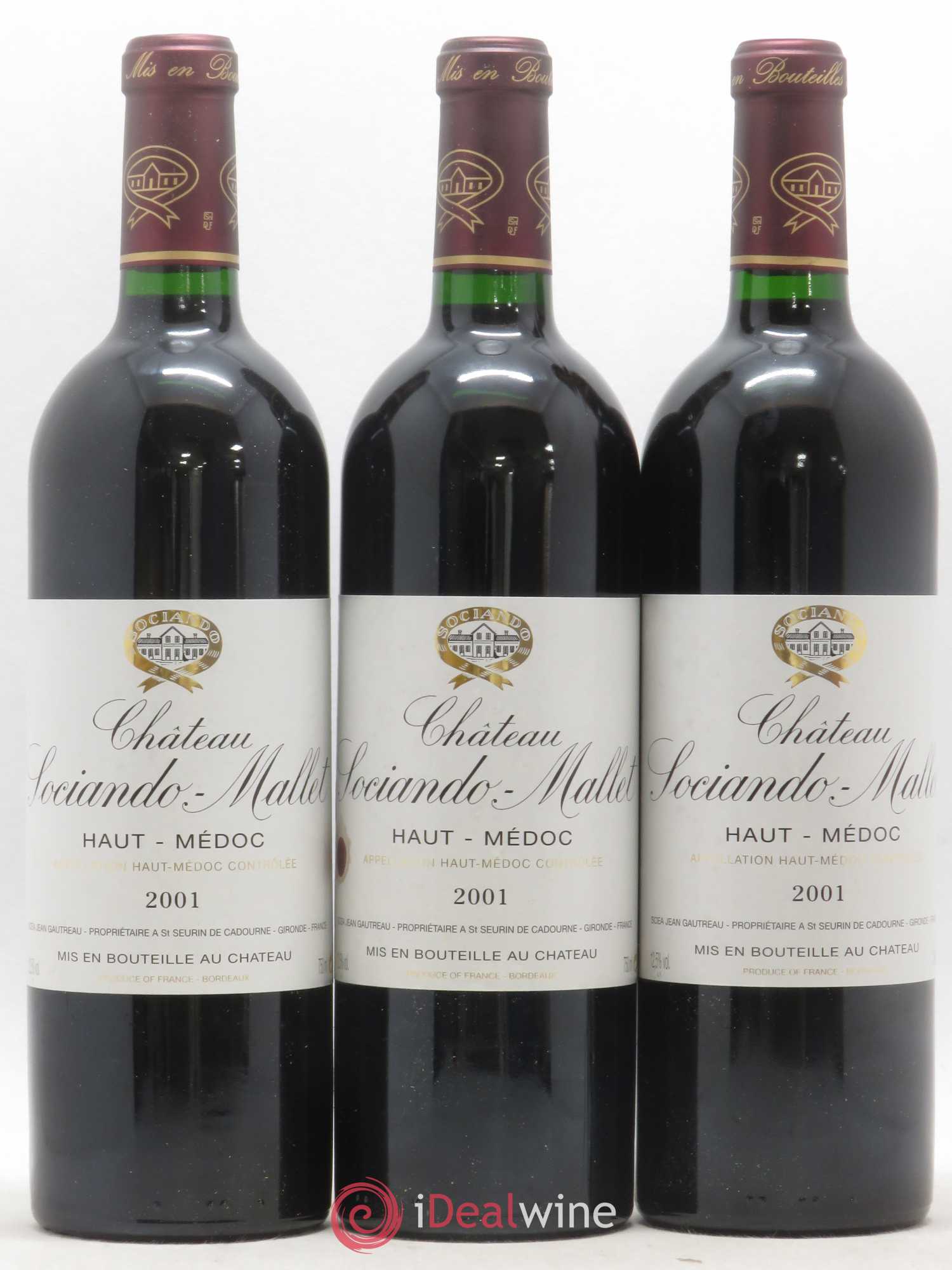 Château Sociando Mallet 2001 - Lot de 12 bouteilles - 4