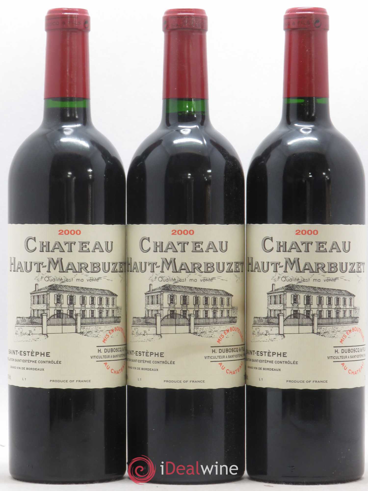 Château Haut Marbuzet 2000 - Lot de 12 bouteilles - 1