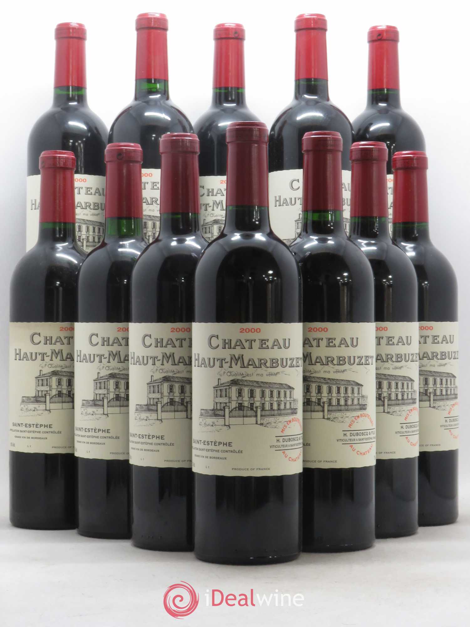 Château Haut Marbuzet 2000 - Lot de 12 bouteilles - 0
