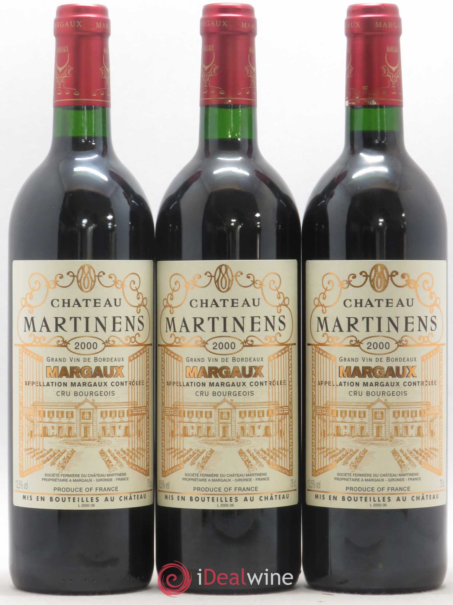 Château Martinens Cru Bourgeois 2000 - Lot de 12 bouteilles - 1