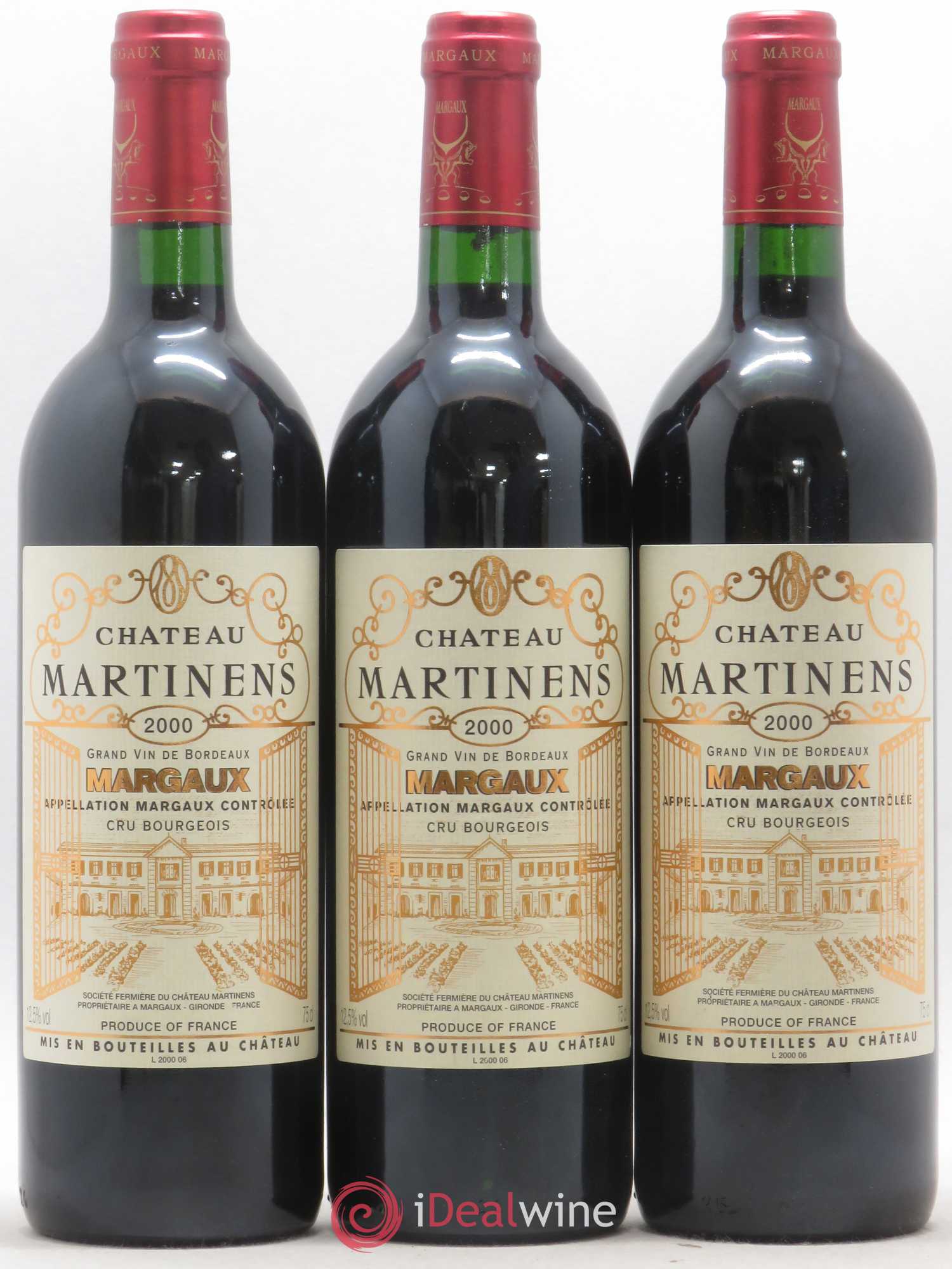Château Martinens Cru Bourgeois 2000 - Lot de 12 bouteilles - 2