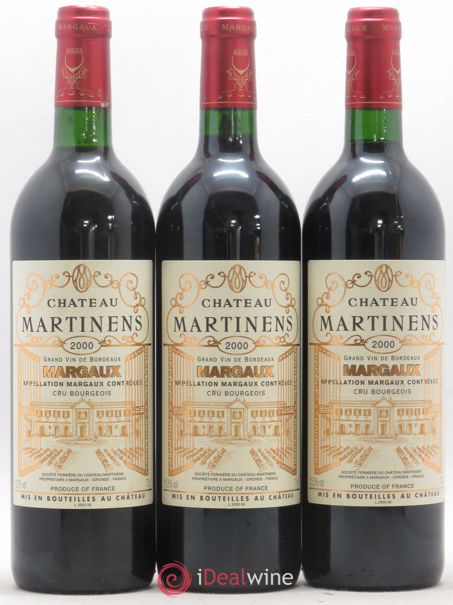 Château Martinens Cru Bourgeois 2000 - Lot de 12 bouteilles - 3