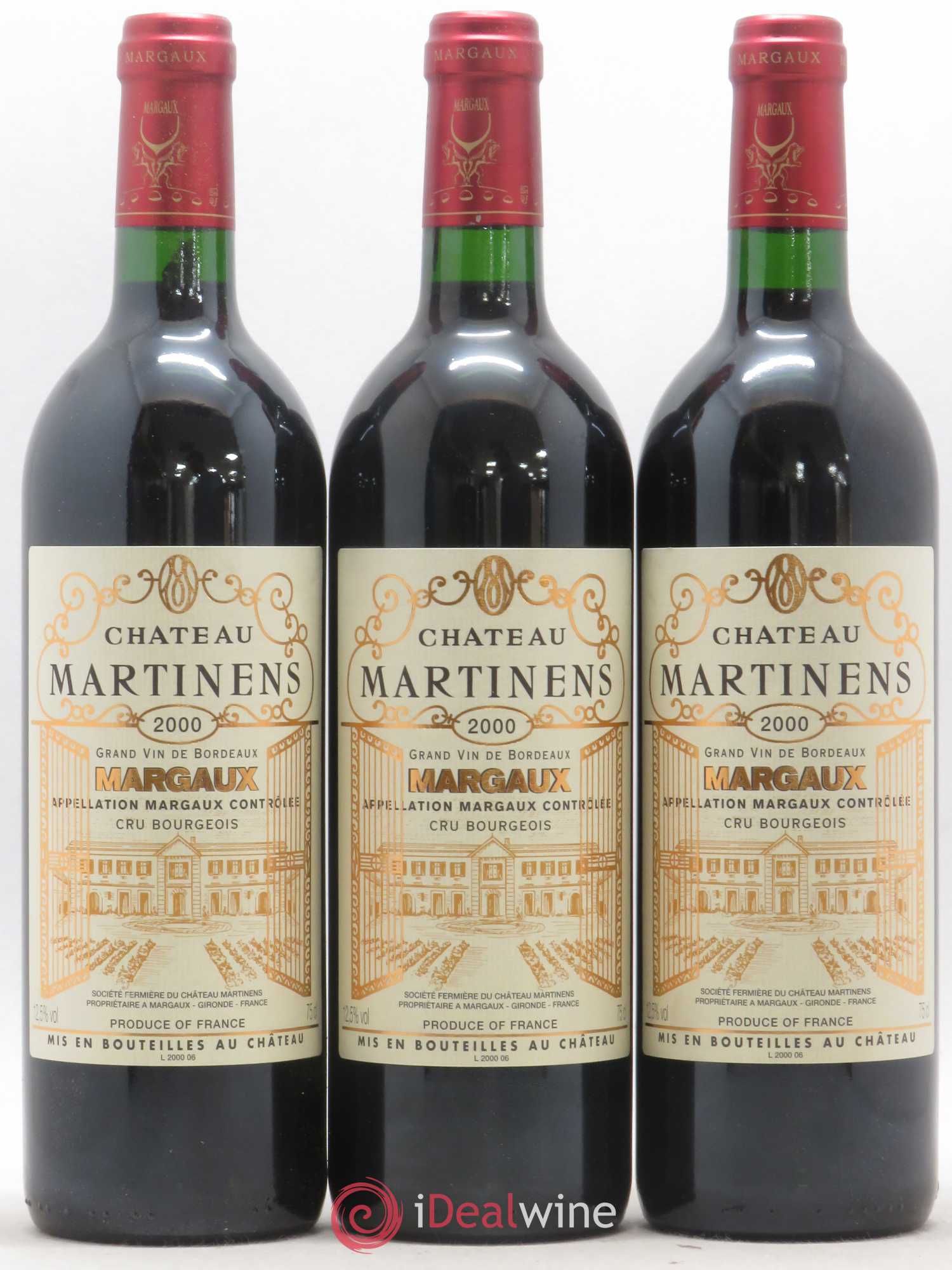 Château Martinens Cru Bourgeois 2000 - Lot de 12 bouteilles - 4