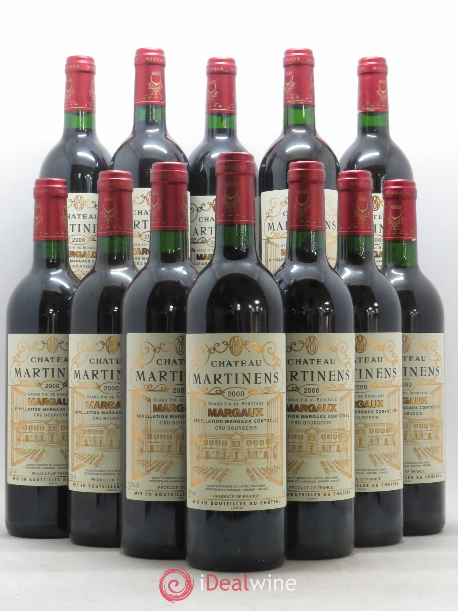 Château Martinens Cru Bourgeois 2000 - Lot de 12 bouteilles - 0