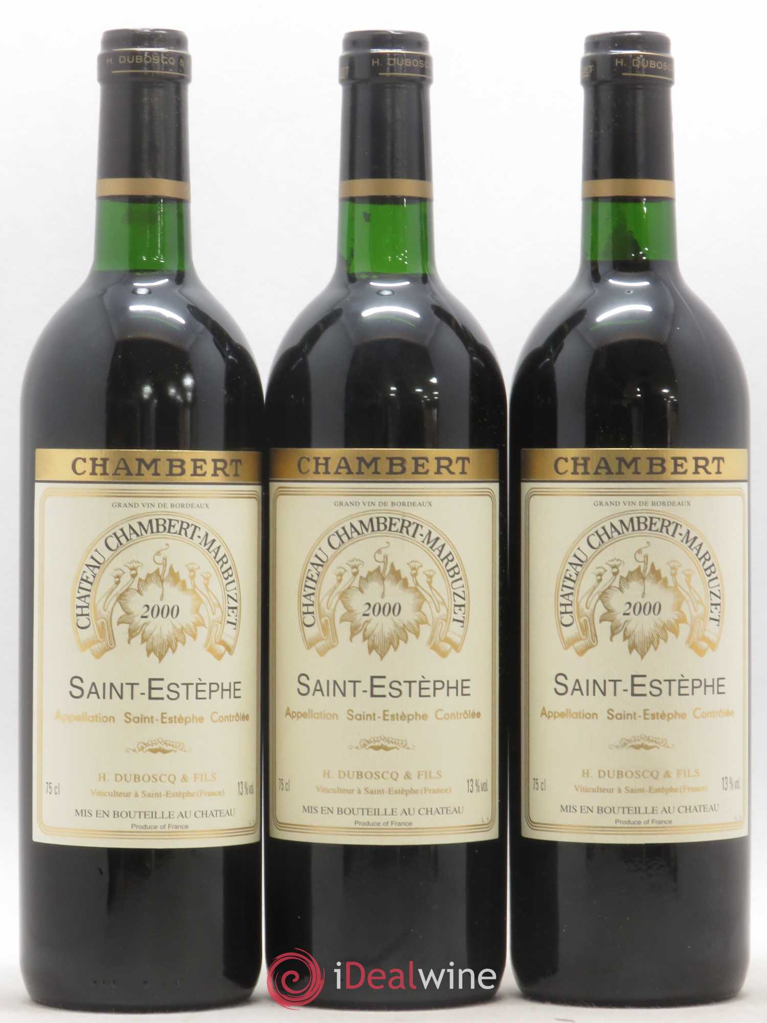 Château Chambert-Marbuzet Cru Bourgeois 2000 - Lot de 12 bouteilles - 1
