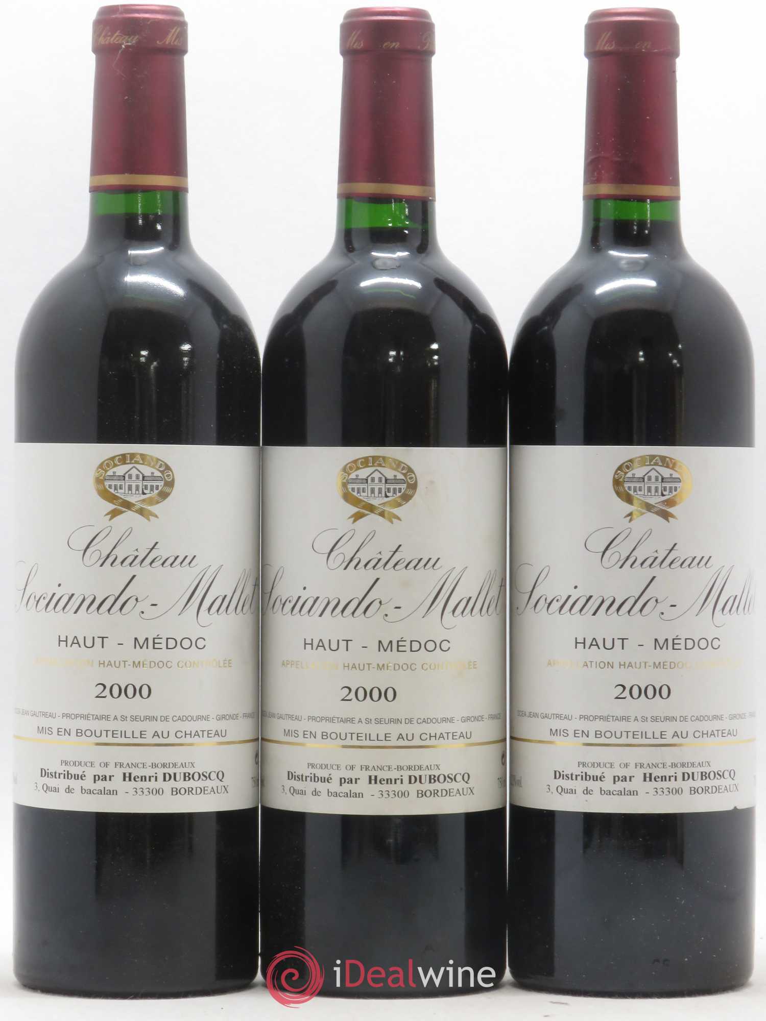 Château Sociando Mallet 2000 - Lot de 12 bouteilles - 2