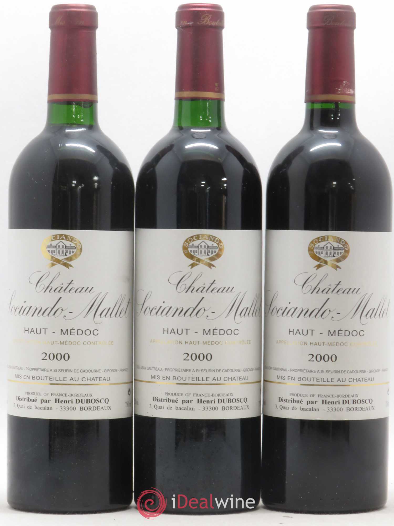 Château Sociando Mallet 2000 - Lot de 12 bouteilles - 3