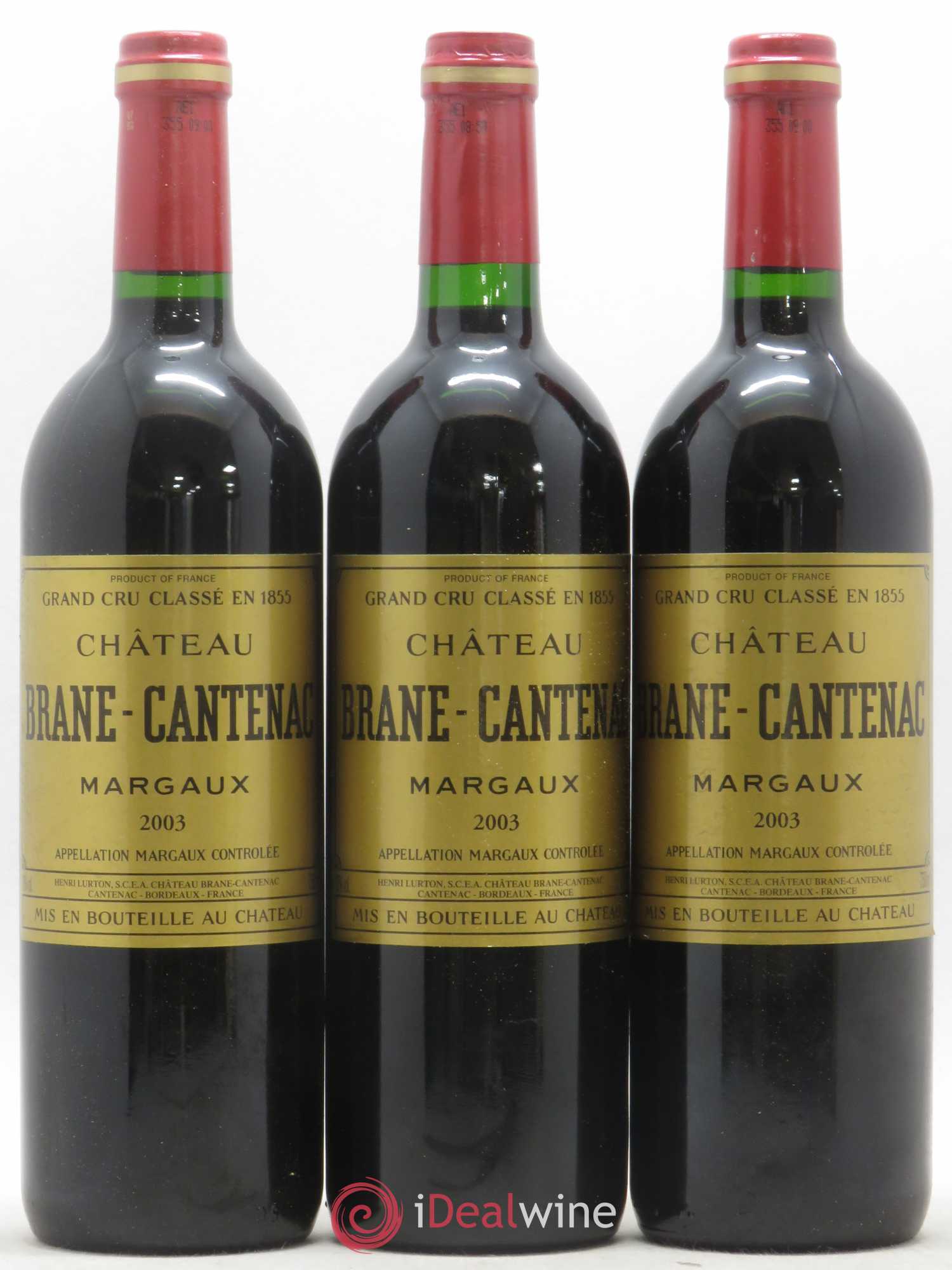 Château Brane Cantenac 2ème Grand Cru Classé 2003 - Lot de 12 bouteilles - 1