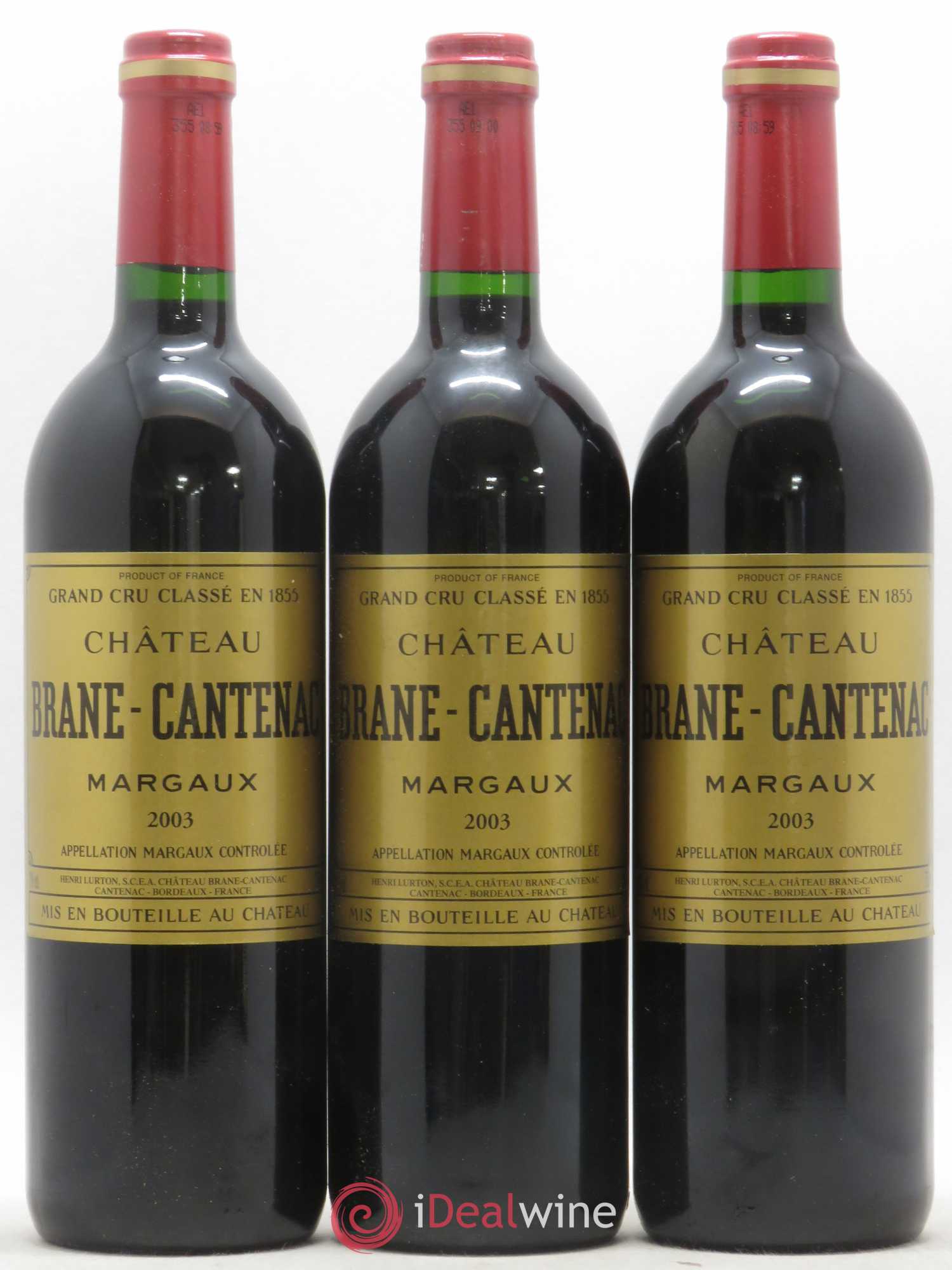 Château Brane Cantenac 2ème Grand Cru Classé 2003 - Lot de 12 bouteilles - 2