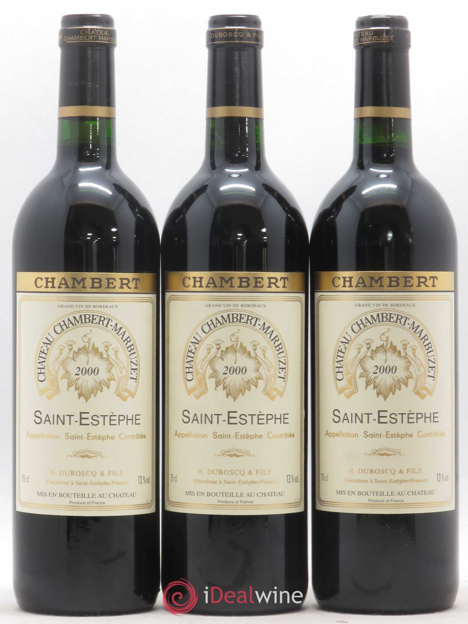 Château Chambert-Marbuzet Cru Bourgeois 2000 - Lot de 6 bouteilles - 1