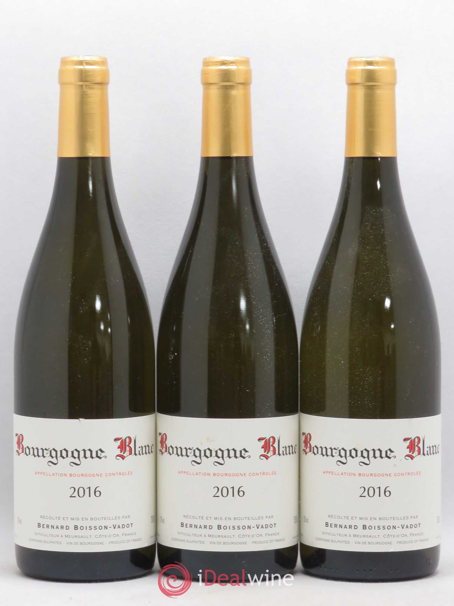 Bourgogne Boisson-Vadot (Domaine) 2016 - Lot de 3 bouteilles - 0