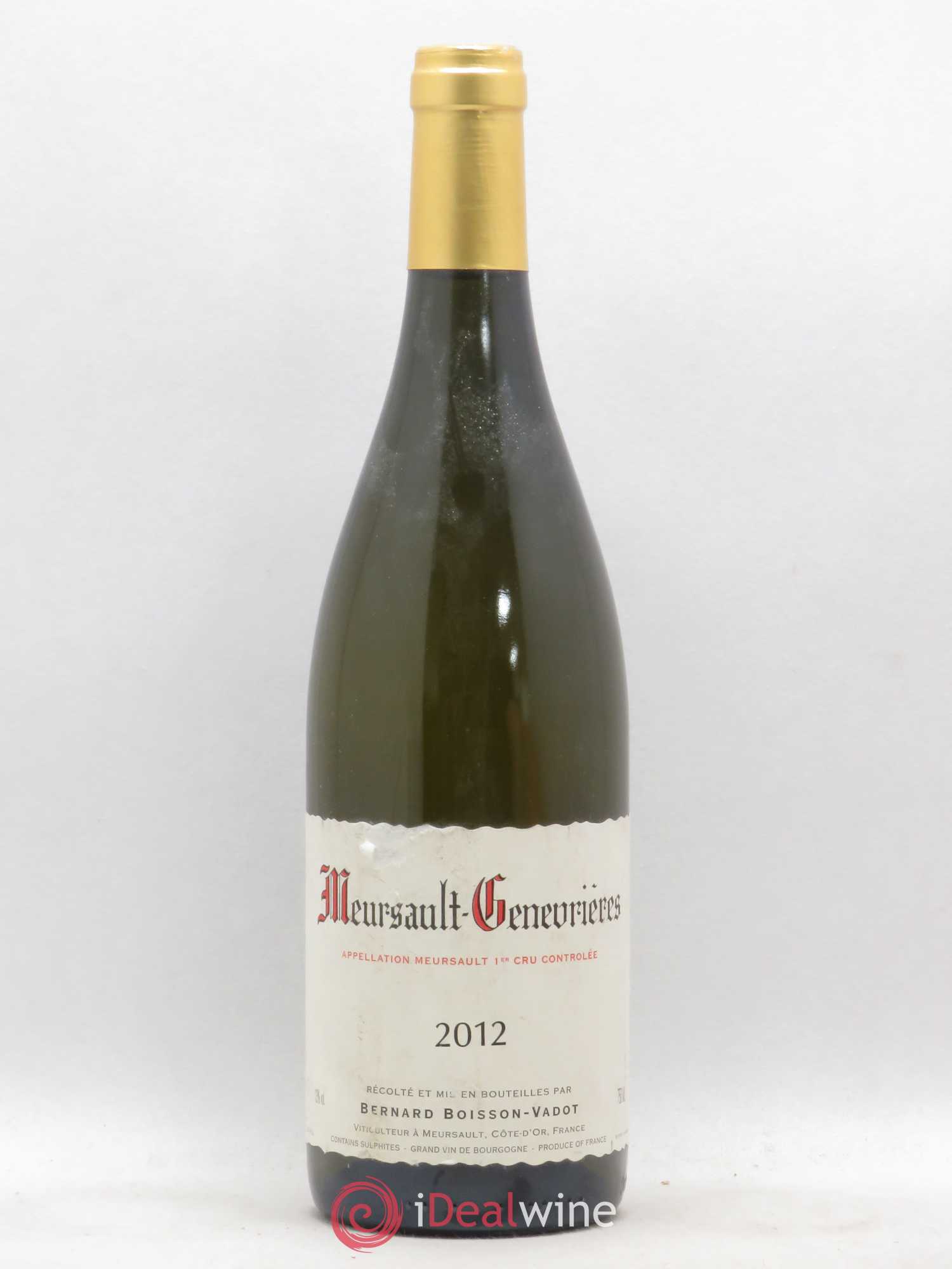 Meursault 1er Cru Genevrières Boisson-Vadot (Domaine) 2012 - Lot de 1 bouteille - 0