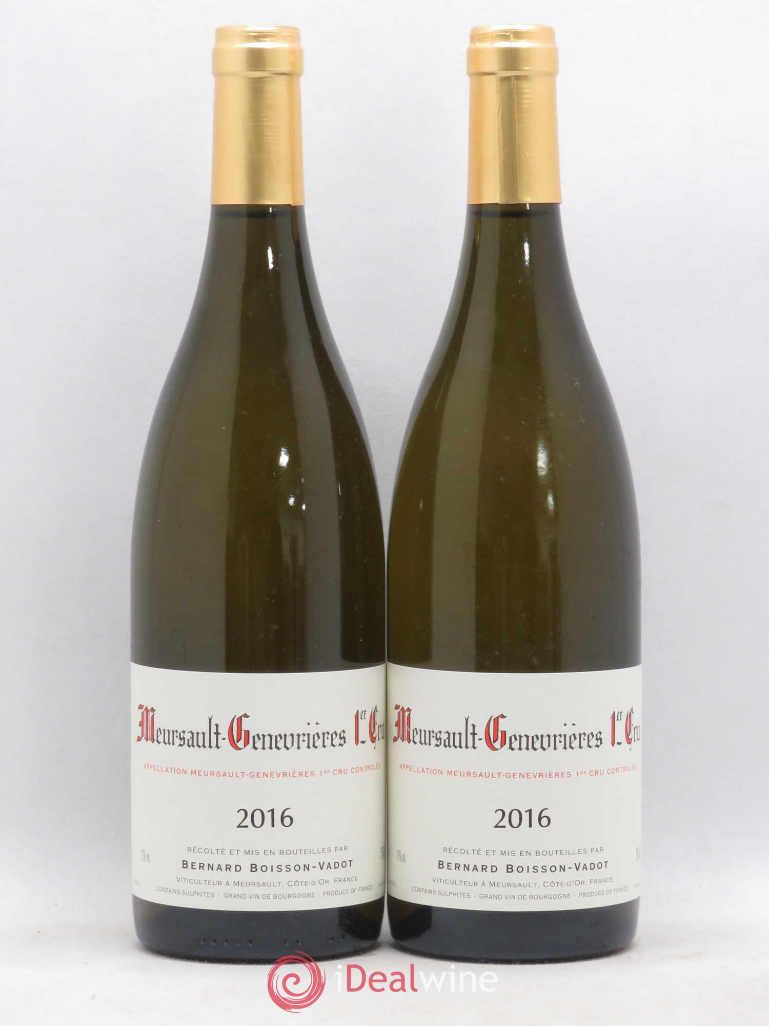 Meursault 1er Cru Genevrières Boisson-Vadot (Domaine) 2016 - Lot de 2 bouteilles - 0