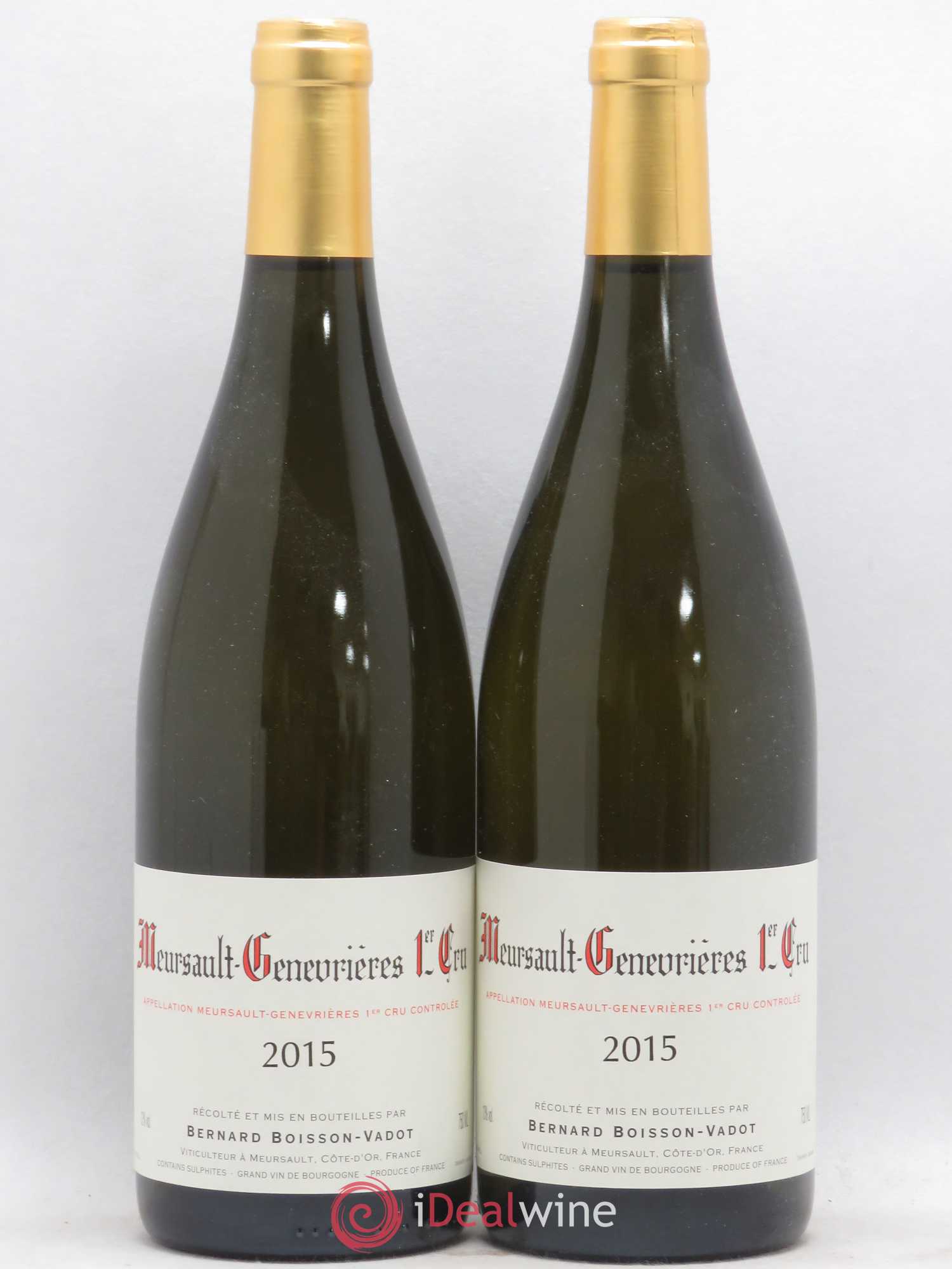 Meursault 1er Cru Genevrières Boisson-Vadot (Domaine) 2015 - Lot de 2 bouteilles - 0