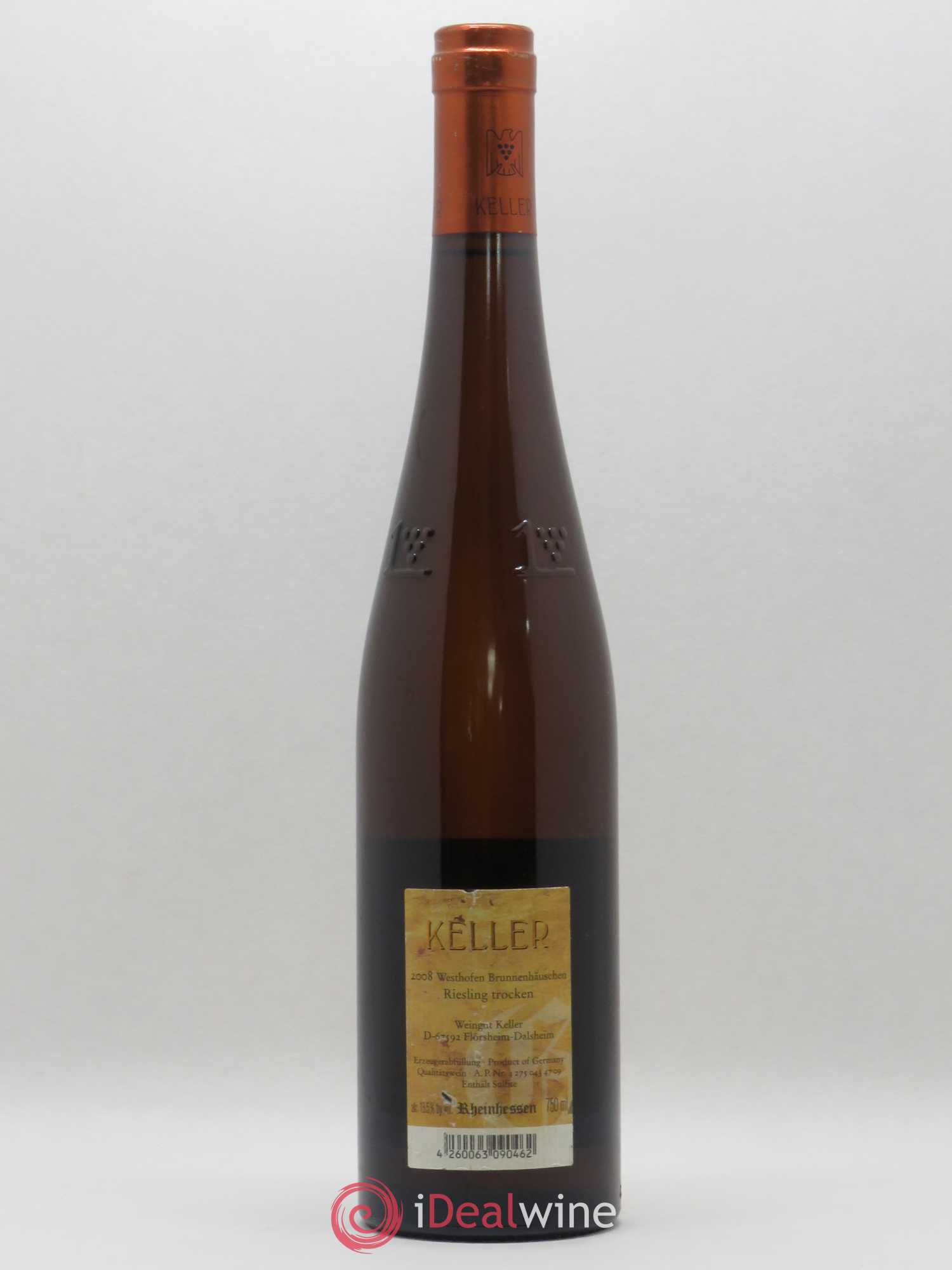 Allemagne Rheinhessen Westhofen Brunnenhauschen Abts Erde Riesling Trocken Grosses Gewachs Keller 2008 - Posten von 1 Flasche - 1