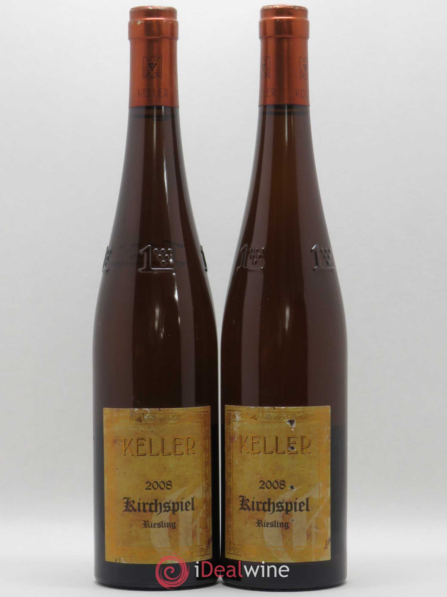 Allemagne Rheinhessen Westhofen Kirchspiel Riesling Trocken Keller 2008 - Posten von 2 Flaschen - 0