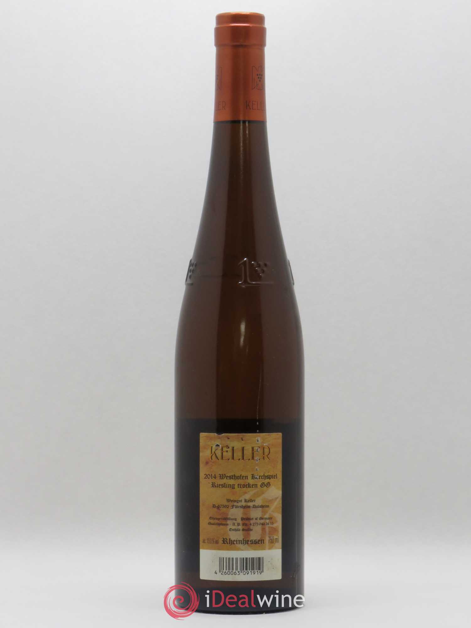 Allemagne Rheinhessen Westhofen Kirchspiel Riesling Trocken Grosses Gewachs Keller 2014 - Posten von 1 Flasche - 1