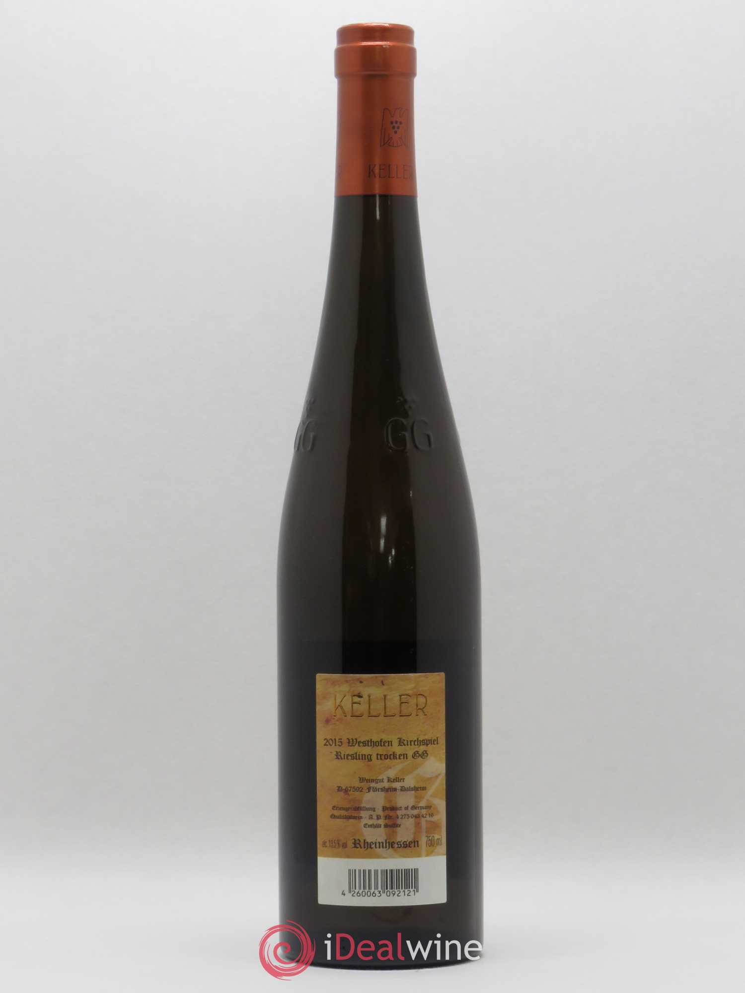 Allemagne Rheinhessen Westhofen Kirchspiel Riesling Trocken Grosses Gewachs Keller 2015 - Posten von 1 Flasche - 1