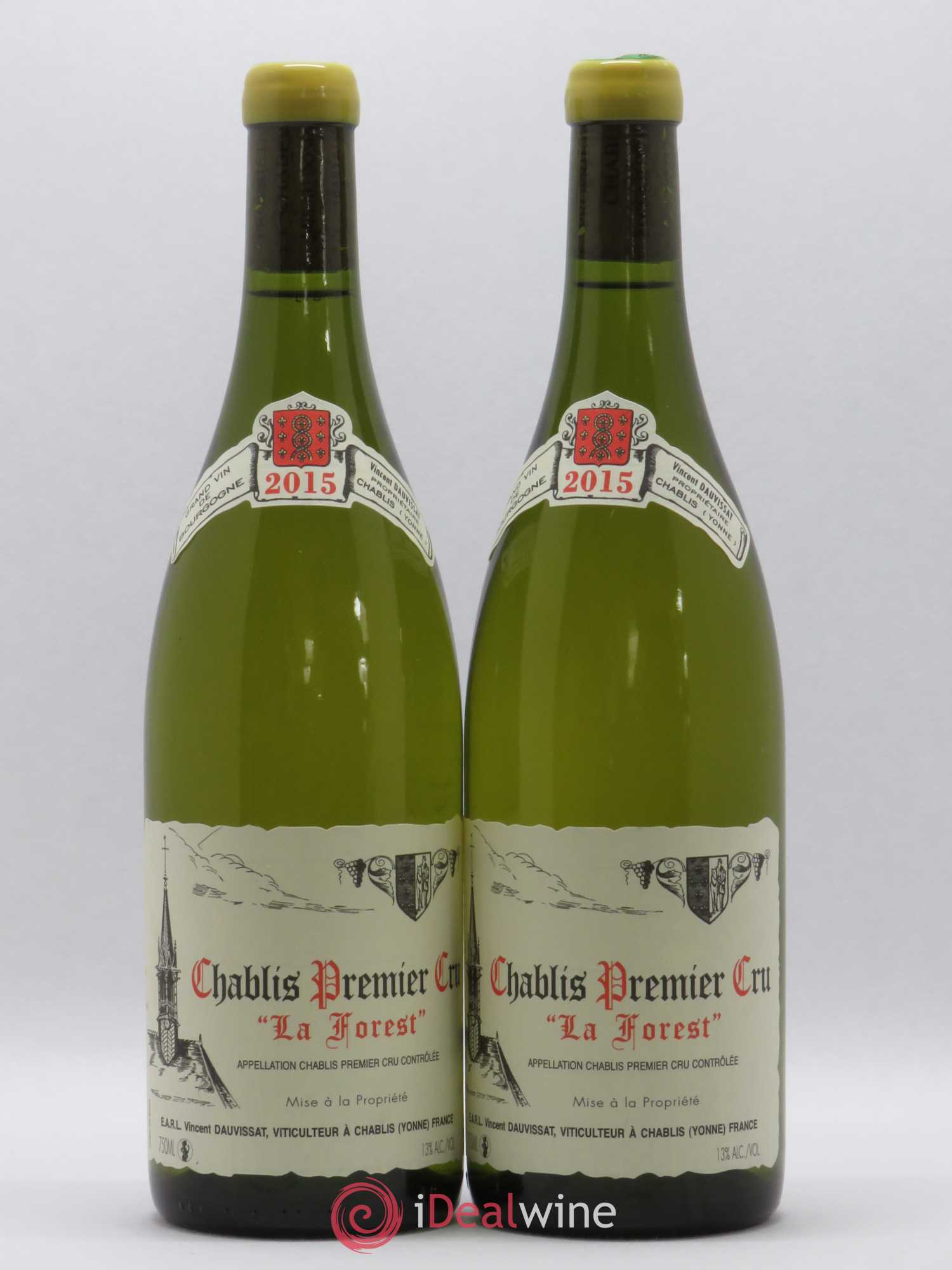 Chablis 1er Cru La Forest Vincent Dauvissat (Domaine) 2015 - Lot de 2 bouteilles - 0